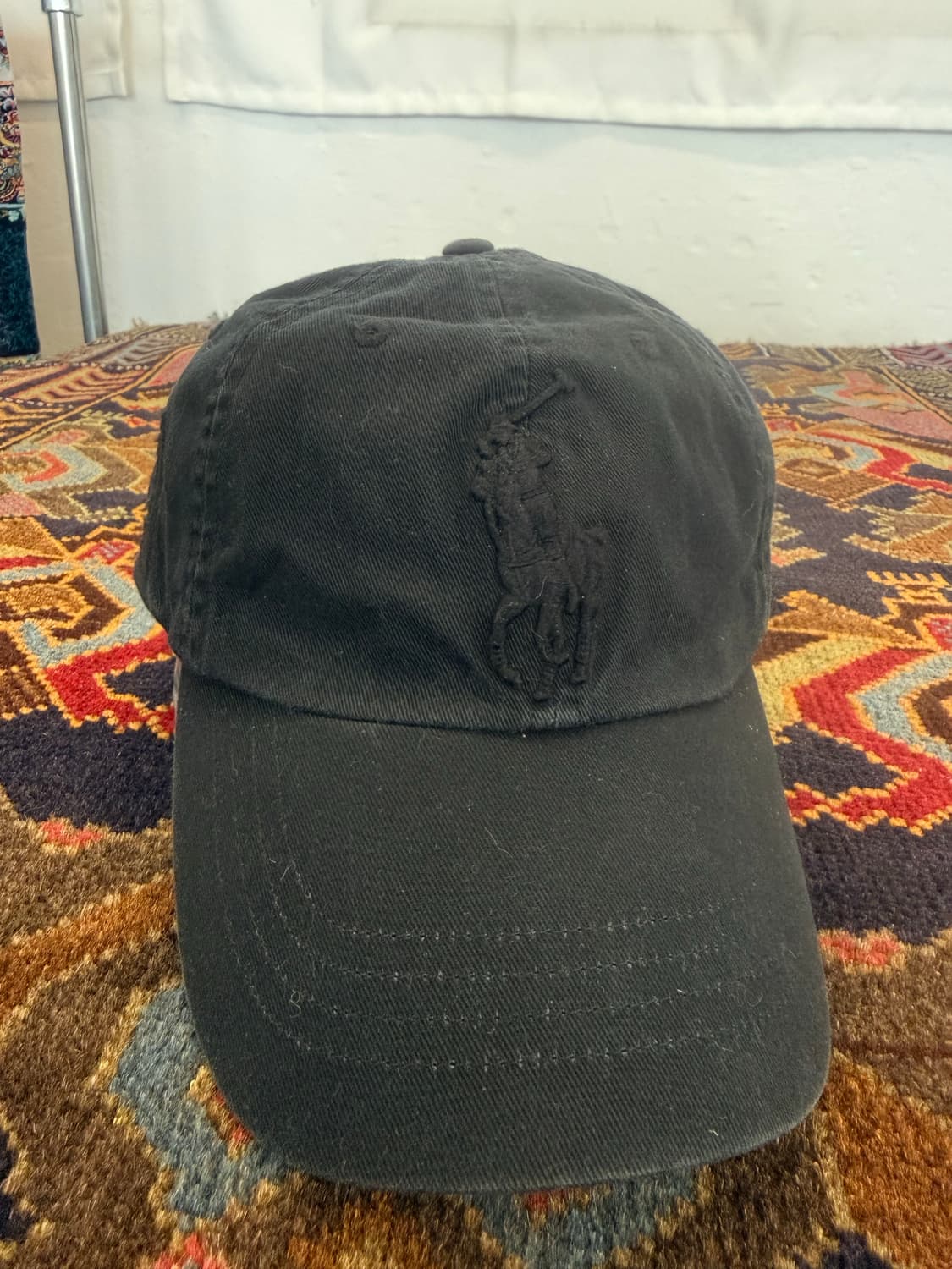 폴로 빅포니 볼캡 올블랙 상품이미지2