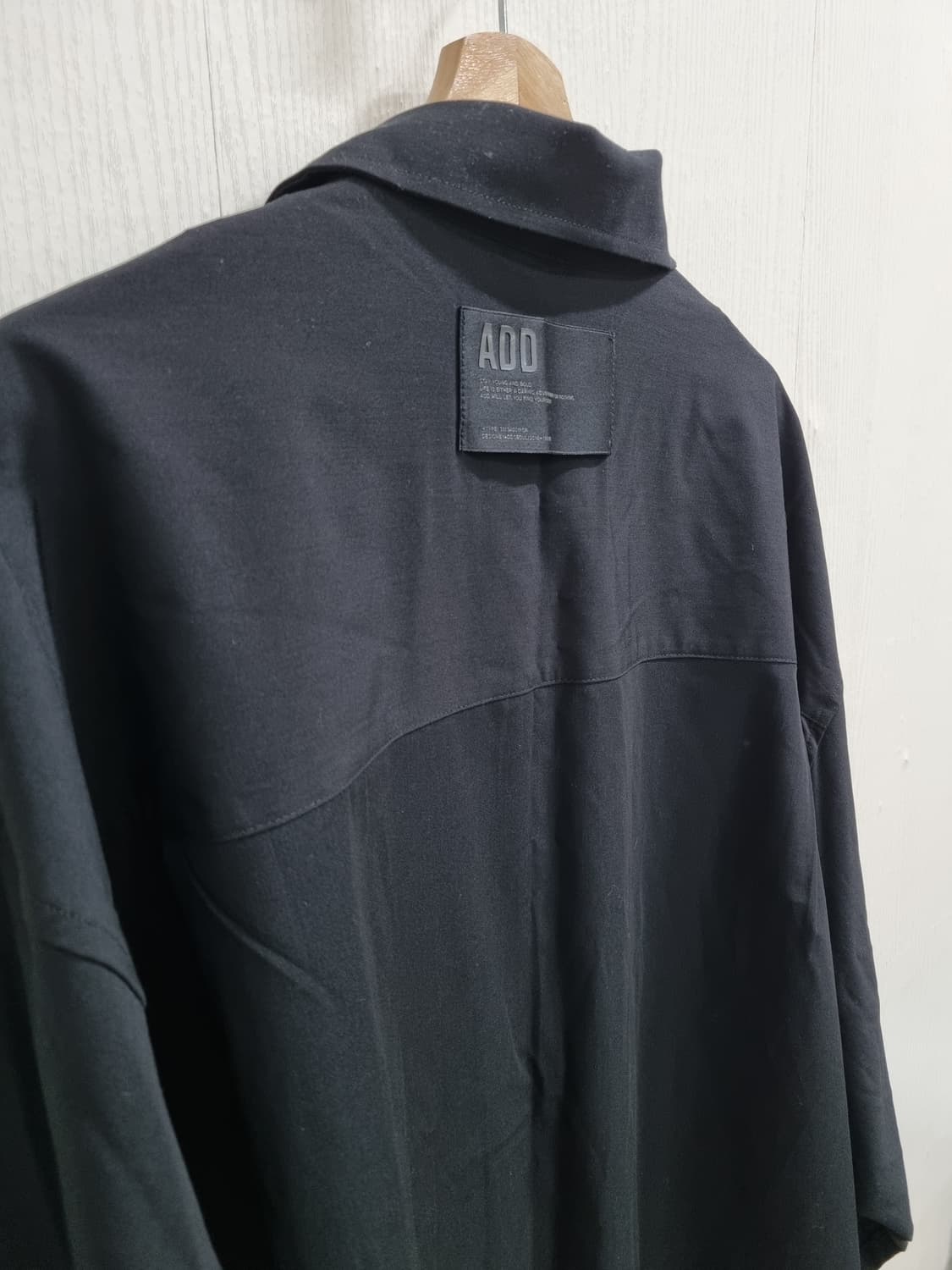ADD 블랙 남성 오버 셔츠 2사이즈 (110급) 상품이미지8