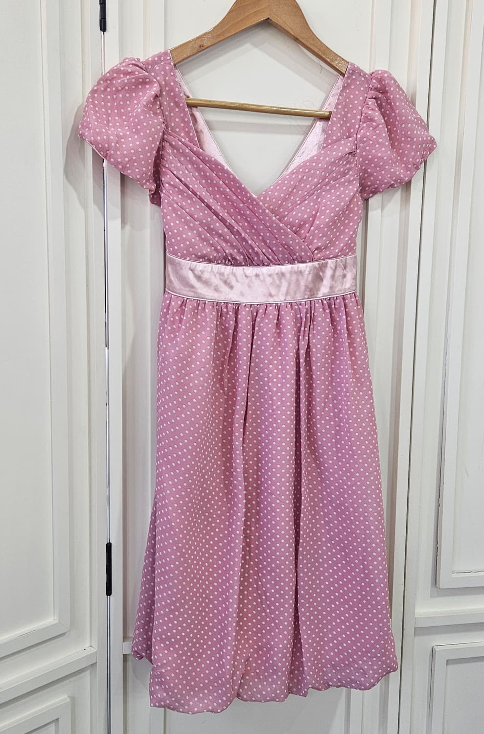 도트 핑크 원피스 상품이미지2