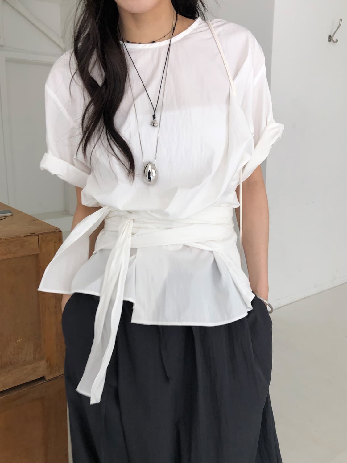 릿킴 marais blouse (charcoal) 상품이미지5