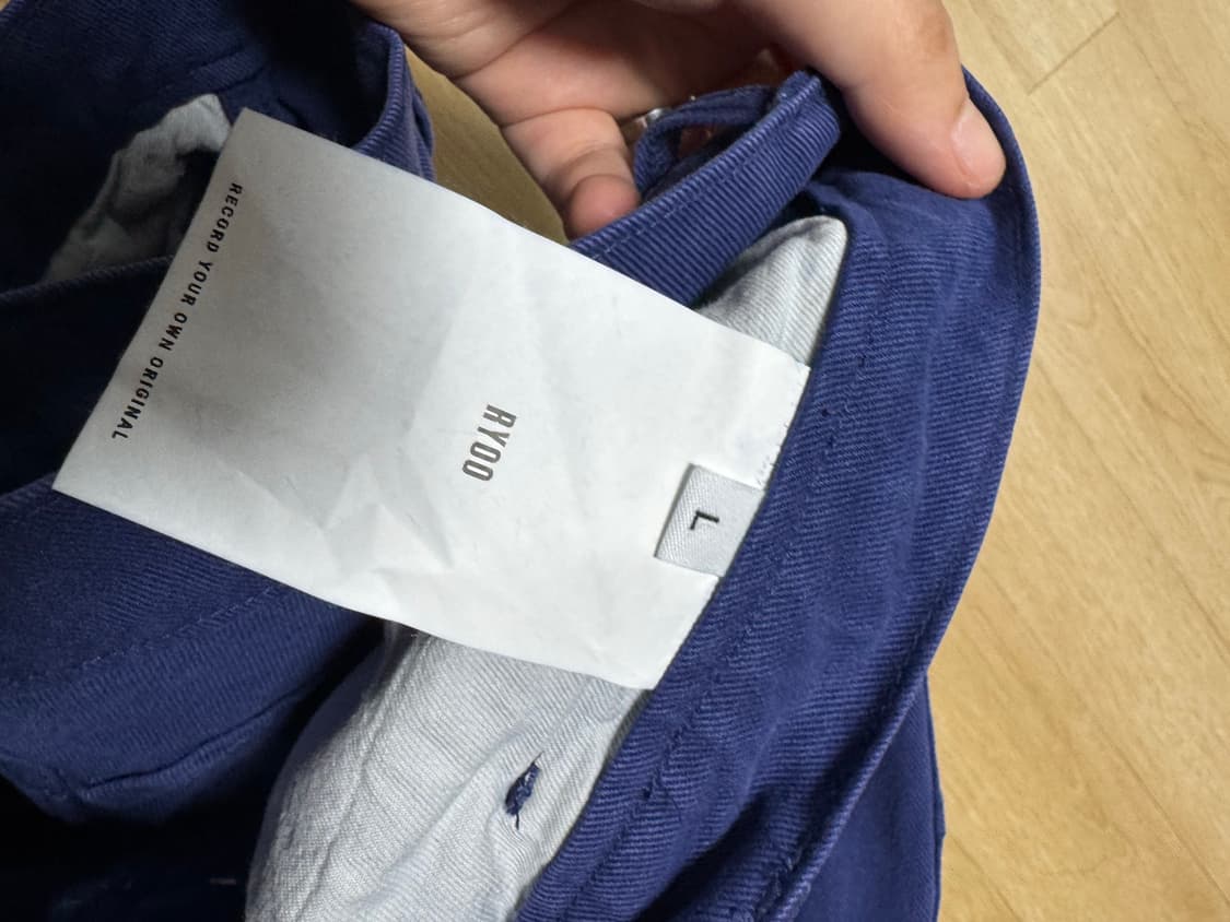 RYOO 페인터 팬츠 블루 L사이즈 상품이미지4