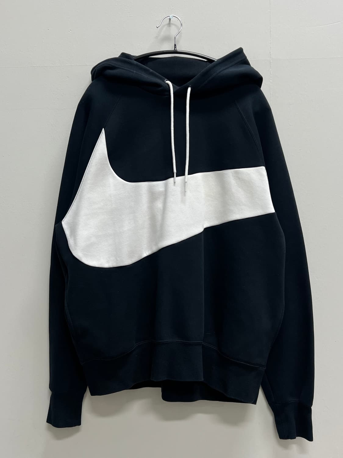 나이키 테크플리스 빅스우시 후드 티 블랙/화이트 상품이미지2