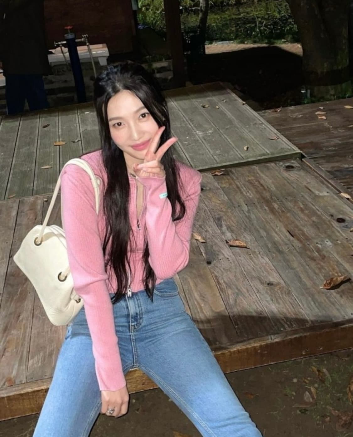 22FW 인스턴트펑크 슬림니트집업 핑크 상품이미지2