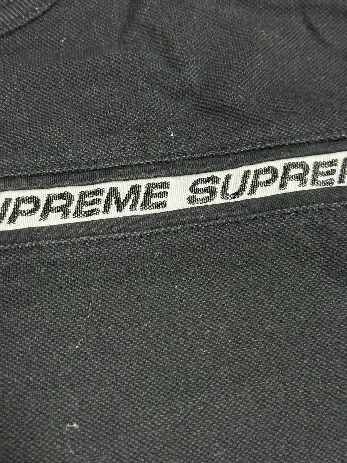 Supreme 17AW 테이프 스트라이프 롱슬리브 피케탑 블랙 L 상품이미지4