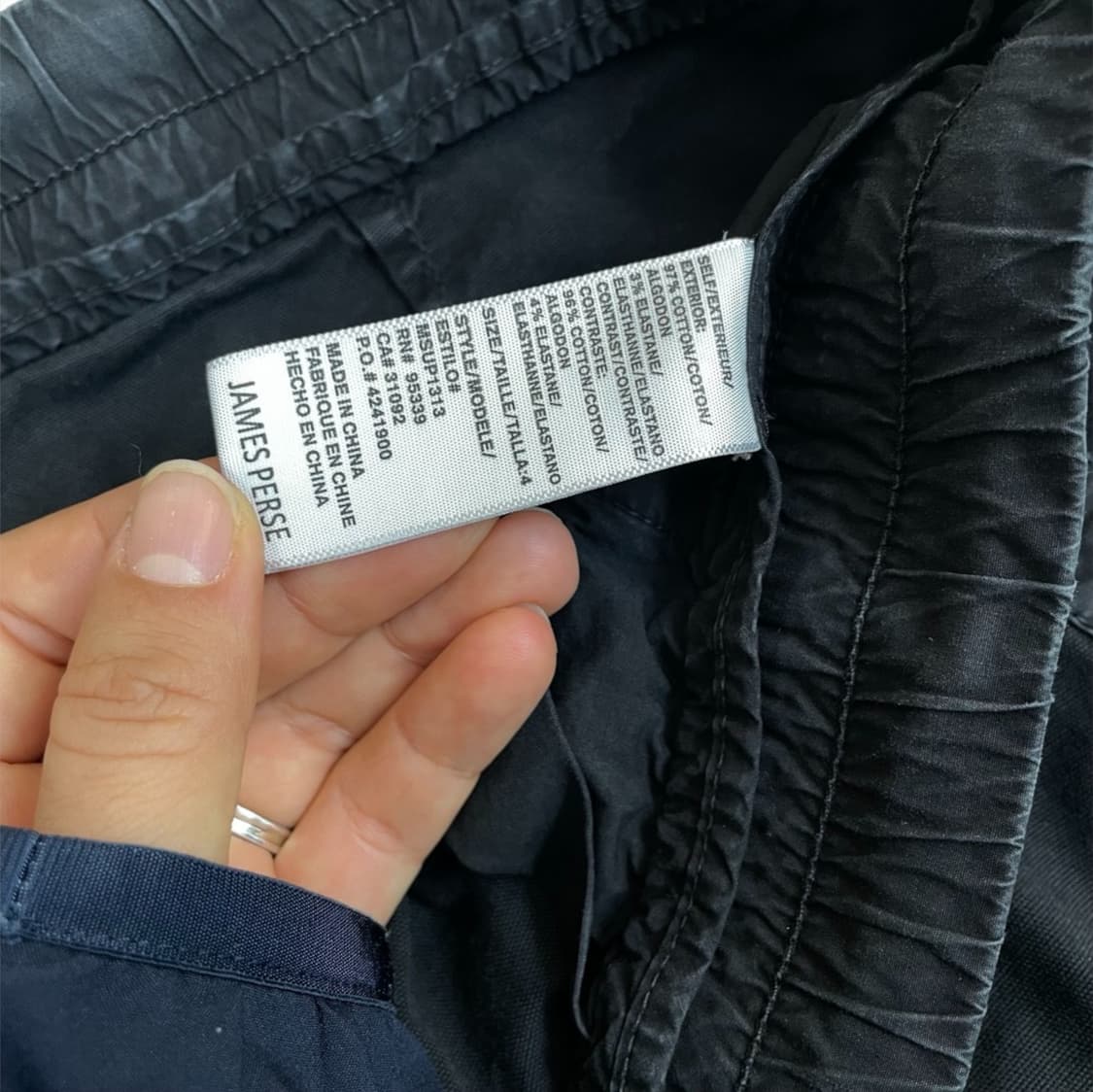 제임스펄스 JAMES PERSE 워시드 블랙 소프트 유틸리티 팬츠 4 상품이미지5