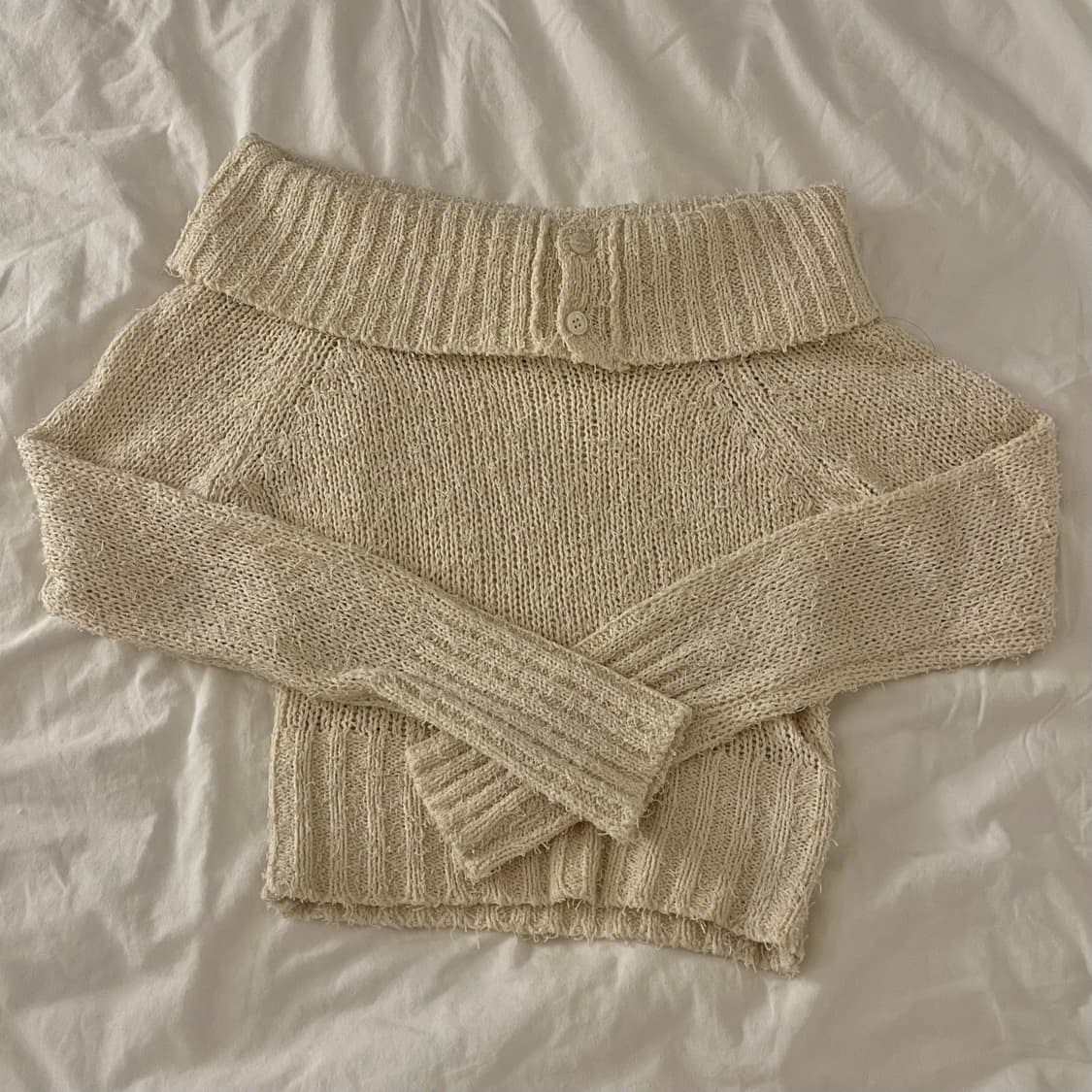 *해외출국으로 판매중단예정* 보헤미안서울 오프숄더 니트 아이보리 상품이미지1