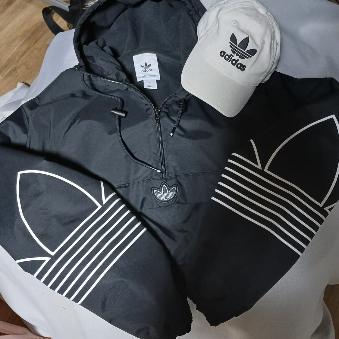 Adidas 아디다스 기모 아노락 점퍼 패딩 자켓 바람막이 상품이미지1