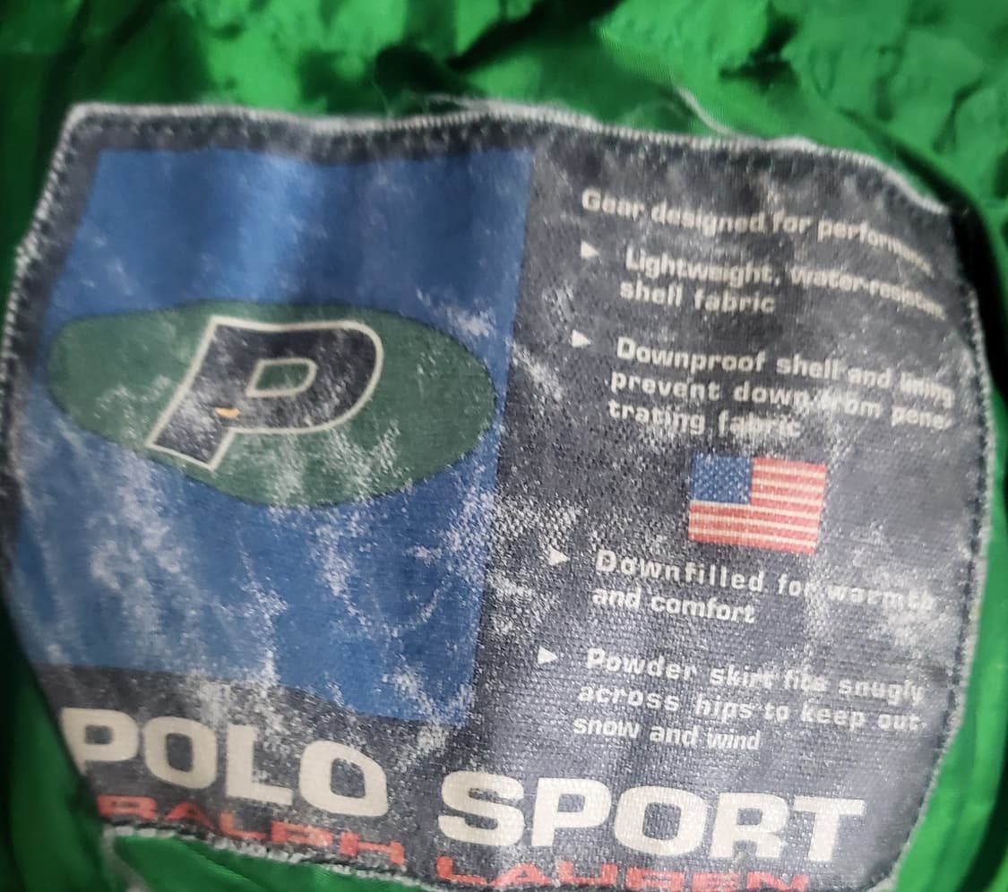 정품 빈티지 폴로 랄프로렌 남성 패딩 L 네이비 상품이미지3