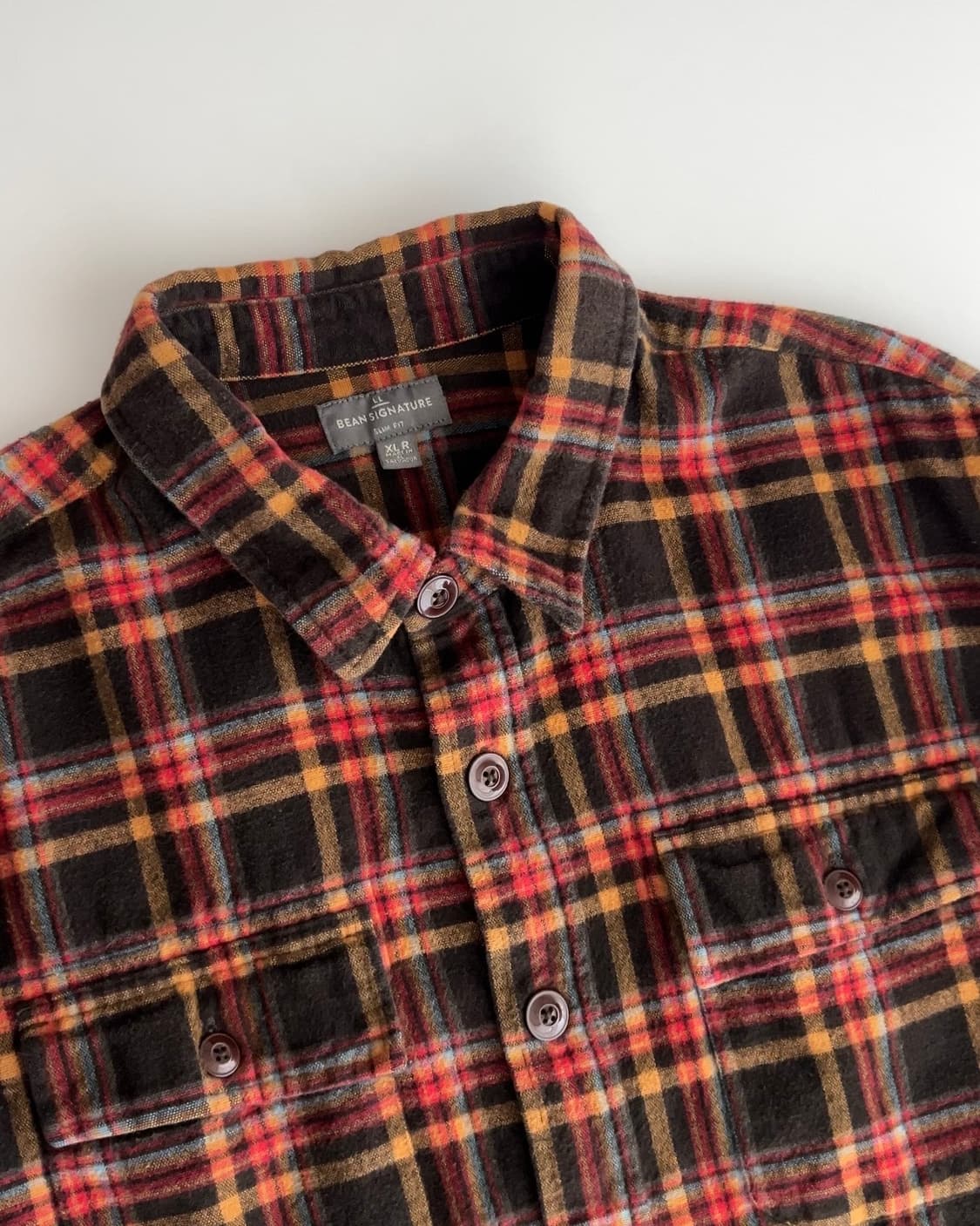엘엘빈 체크 플란넬 셔츠 XL 상품이미지4