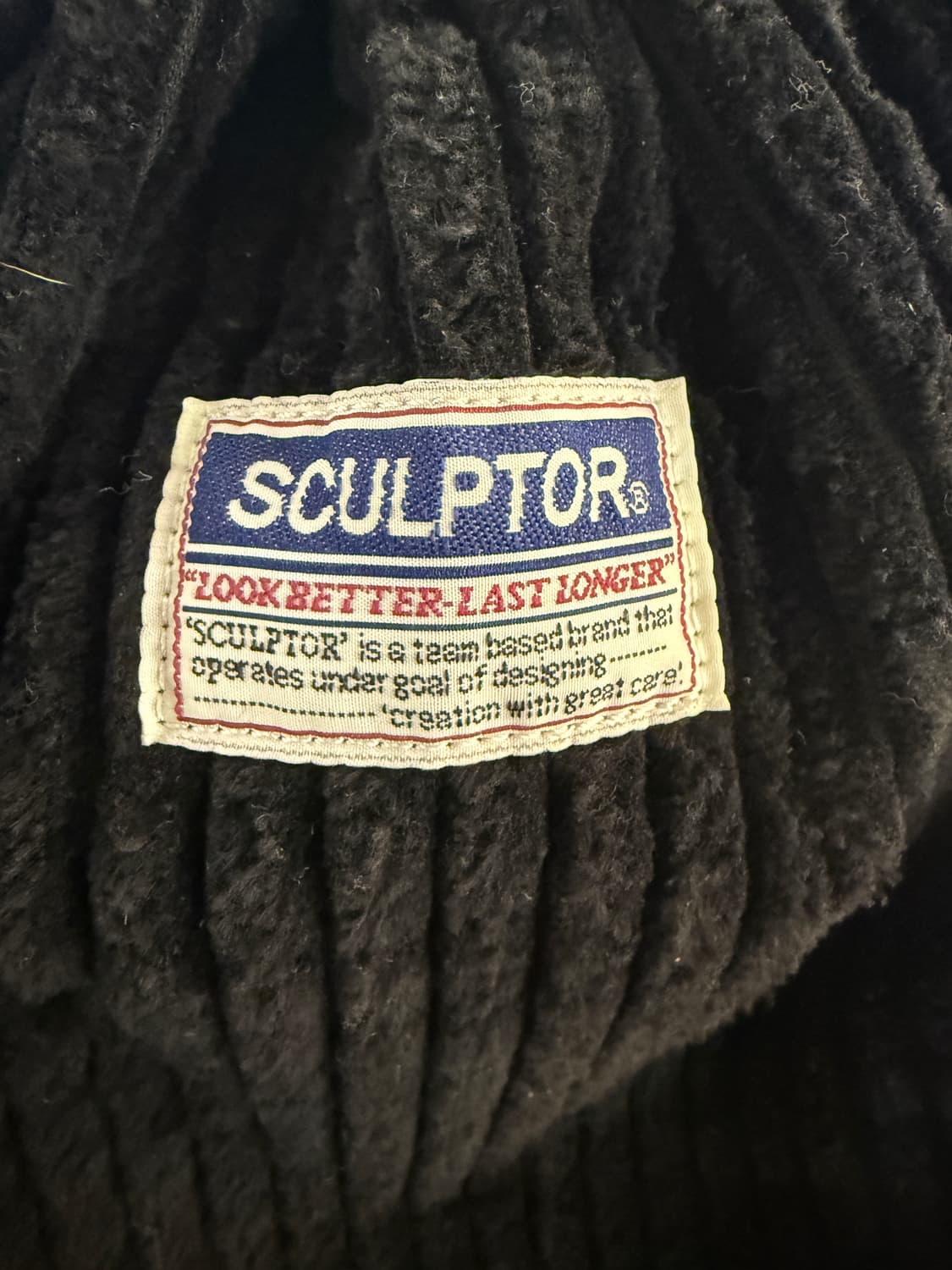 SCULPTOR 블랙 코듀로이 복조리 백팩 상품이미지3