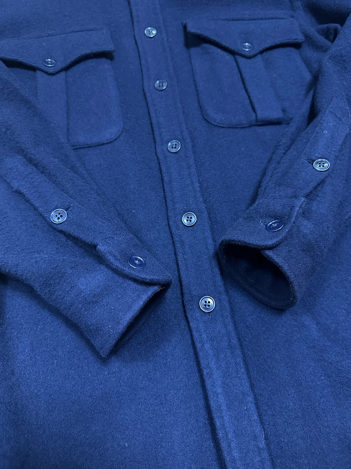 폴로 랄프로렌 헤비 램스울 밀리터리 셔츠 M 상품이미지4