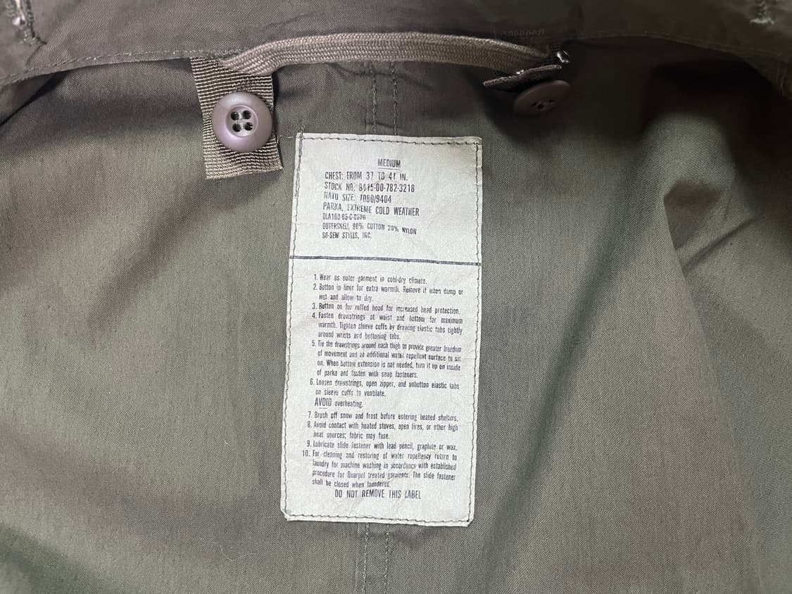 80s OG M65 피쉬테일 오리지널 개파카 M 상품이미지9