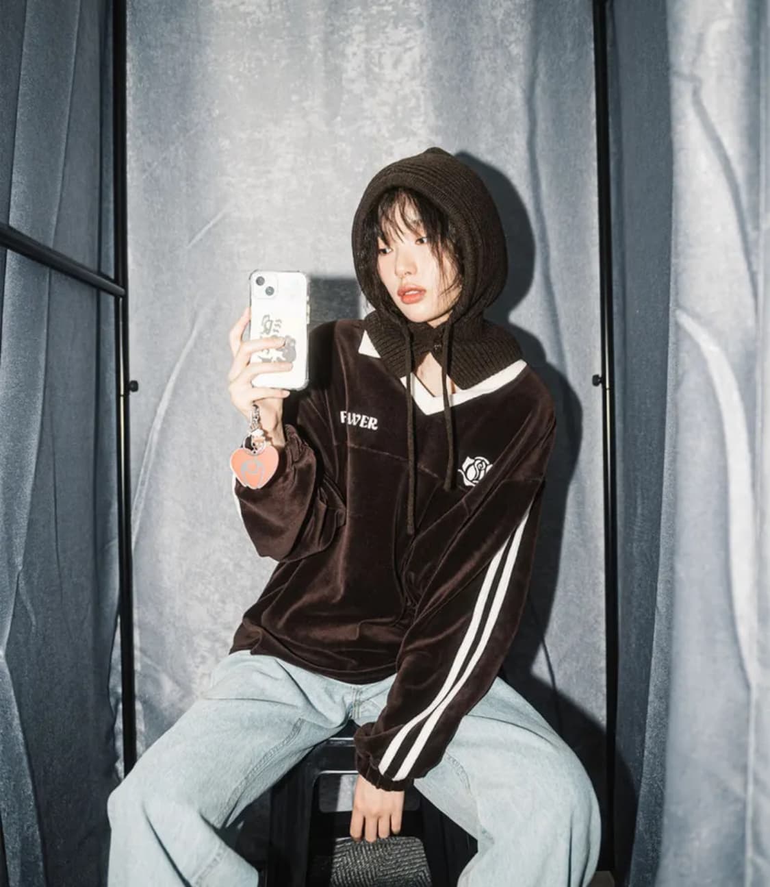 해비즘 오버사이즈 벨루어 티  상품이미지1