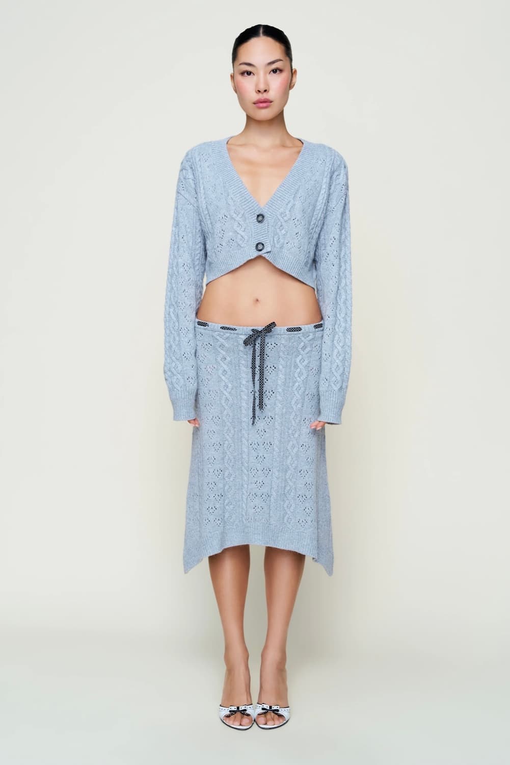 [XS,S,M]귀조 25fw Noah Wool Cable 크롭 가디건 상품이미지3