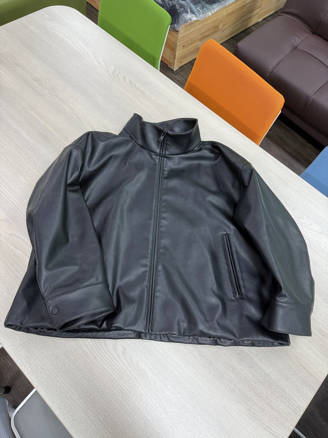 유니클로 코팅오버사이즈블루종 3XL 상품이미지2