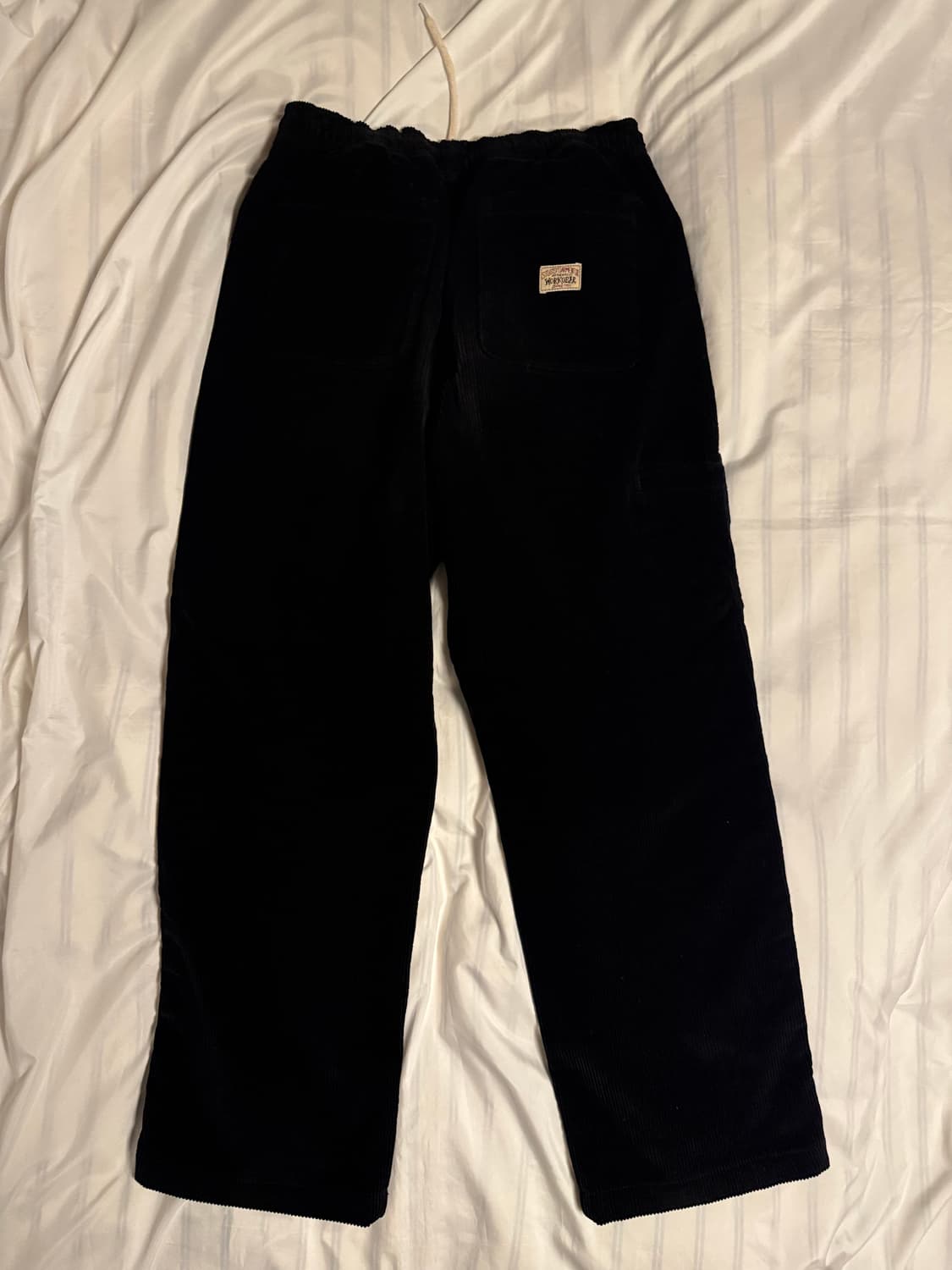 [L] 스투시 와이드 웨일 비치 코듀로이 팬츠 블랙 상품이미지3