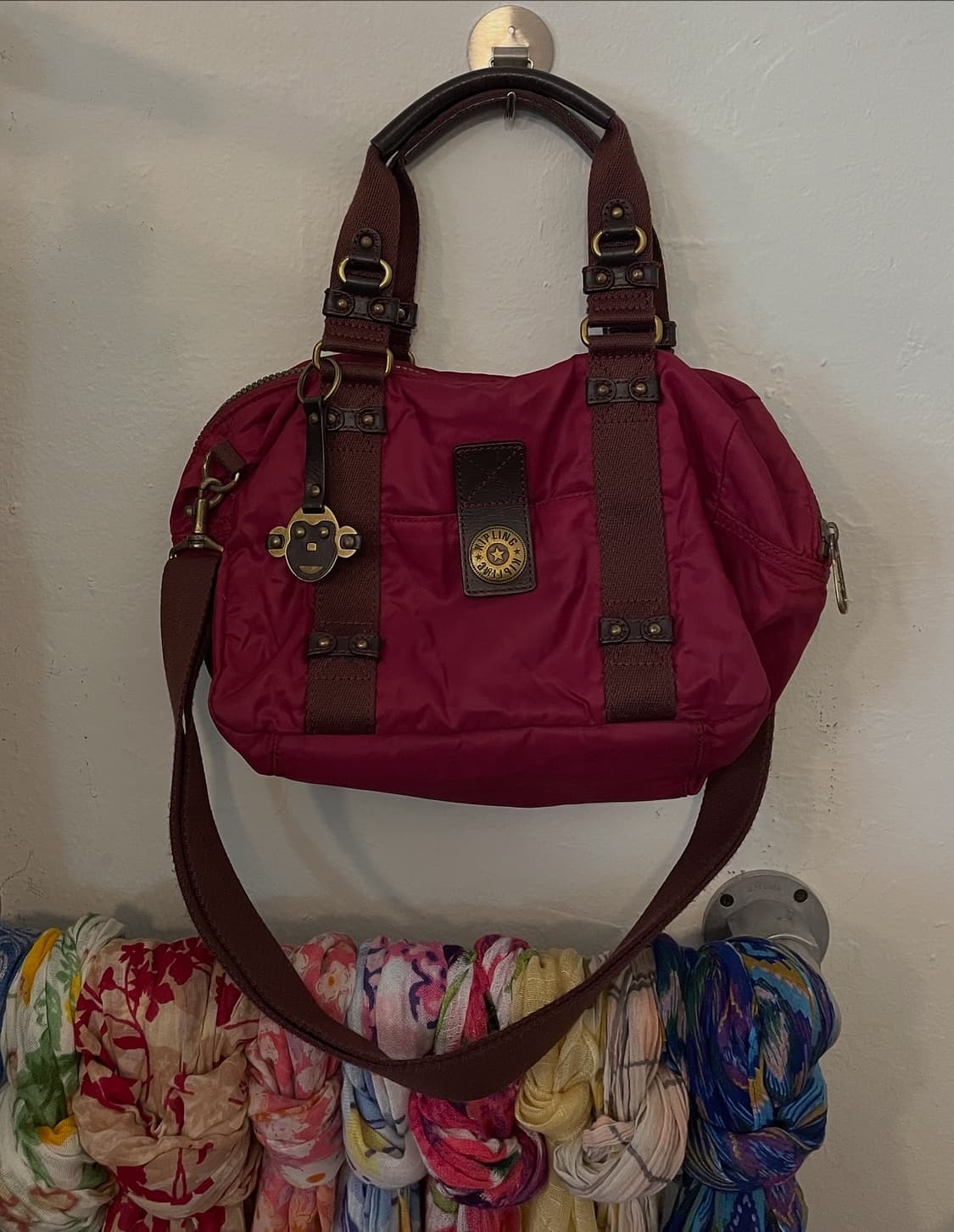 키플링 버건디 미들 보스턴백[무배] 상품이미지1