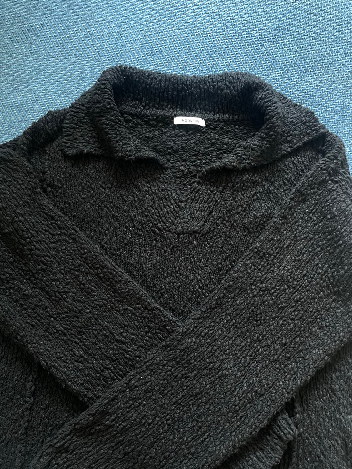 문선 부클니트 블랙  상품이미지1