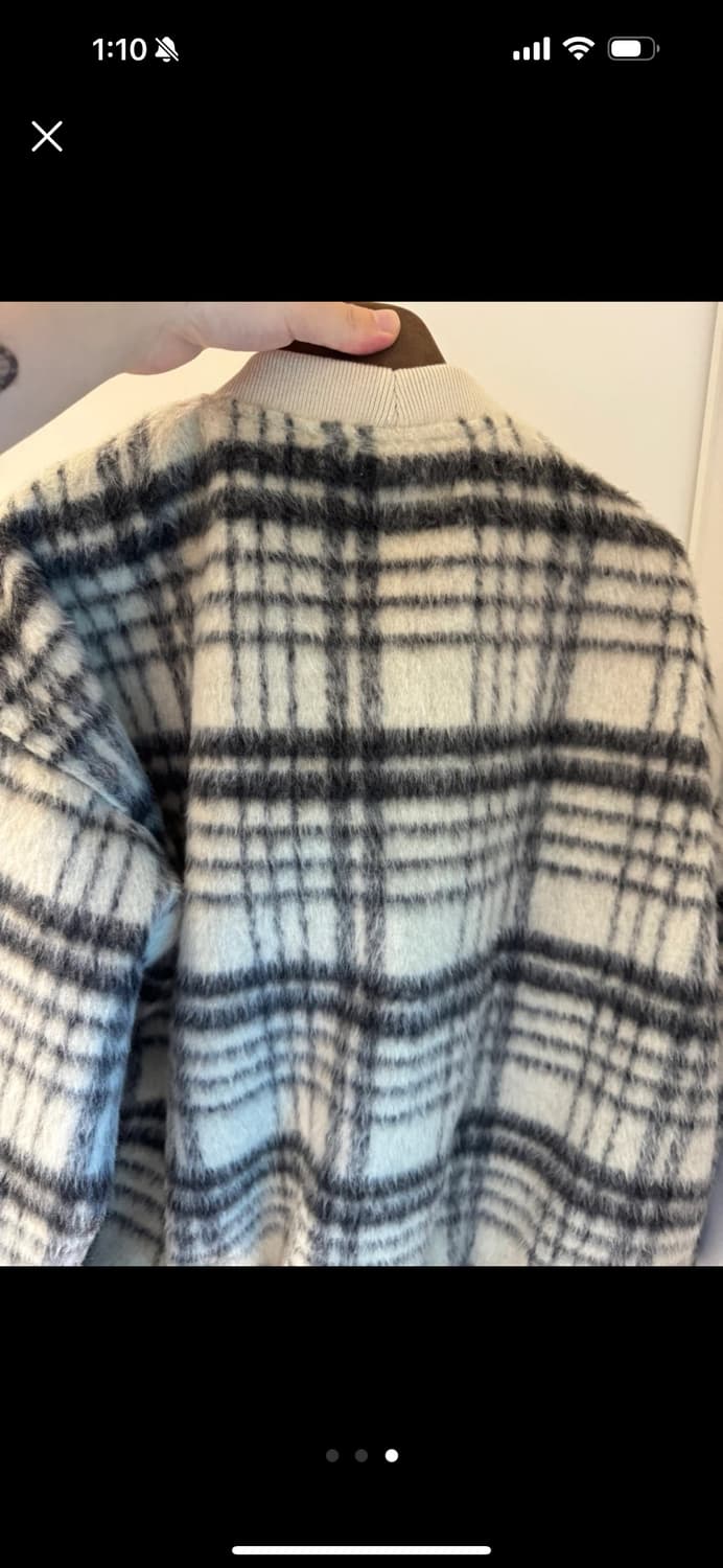 자라 체크 가디건 M 상품이미지3