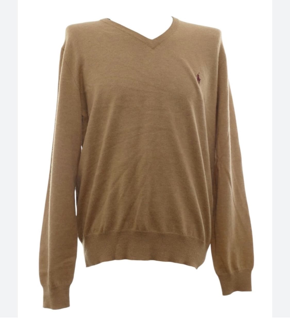 [M] Polo 폴로 랄프로렌 베이지 브이넥 코튼 니트 상품이미지2