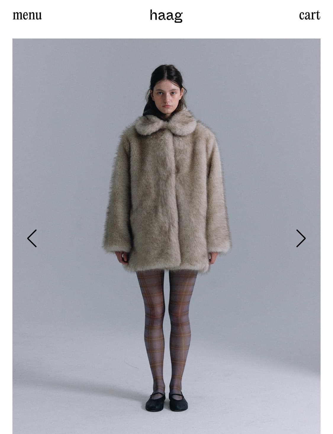 헤이그 테디베어 코트 아이보리 퍼코트 상품이미지1