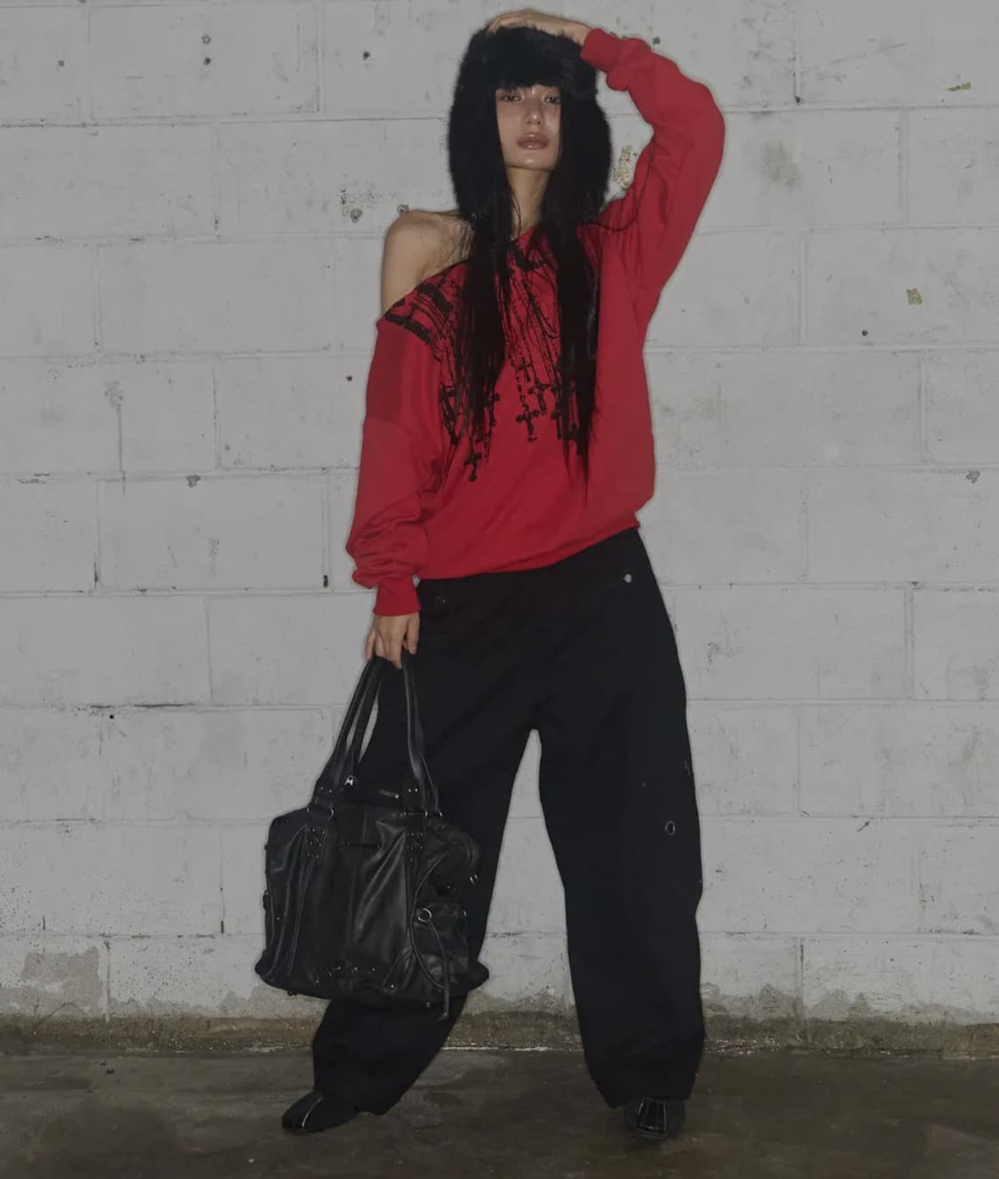 팬시클럽 워싱 레더백 상품이미지1