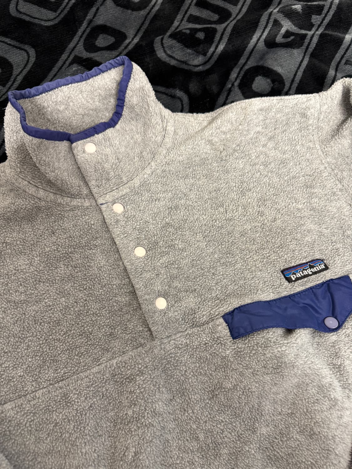 파타고니아 신칠라 스냅 티 풀 오버 그레이 블루 메이드 인 자메이카 상품이미지3