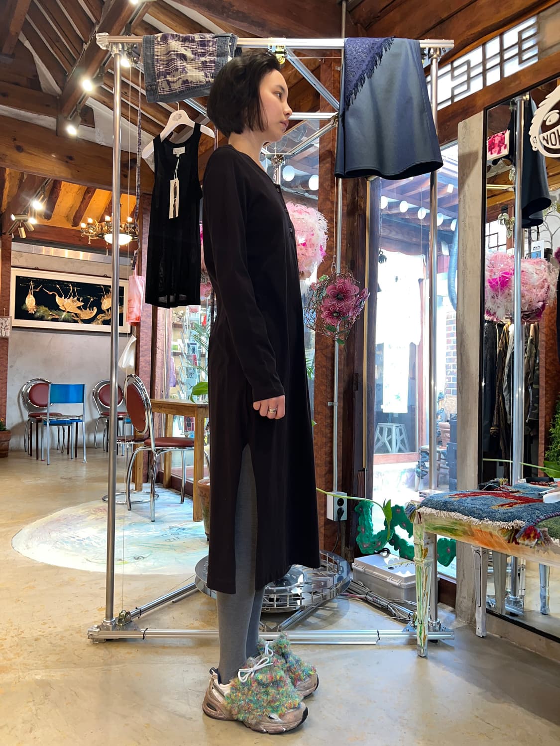 Studio Nicholson basic navy jersey dress 상품이미지2