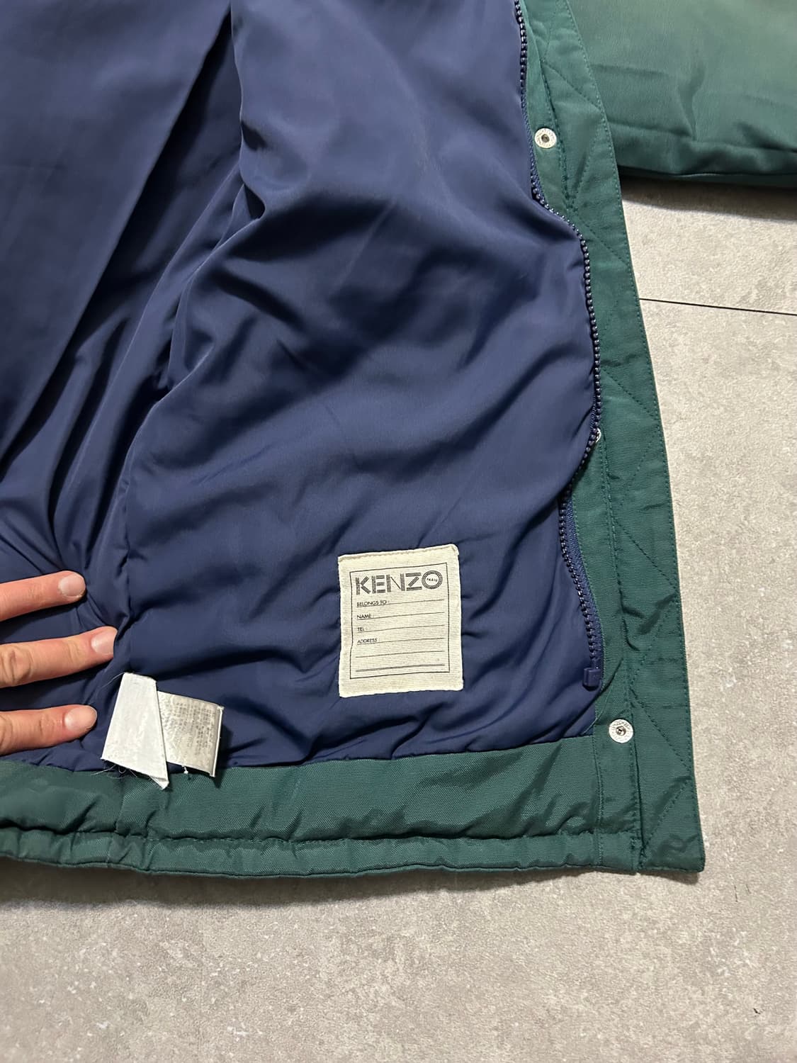 겐조  주니어  다크 그린컬러 빈티지  패딩 점퍼  14Y  상품이미지7