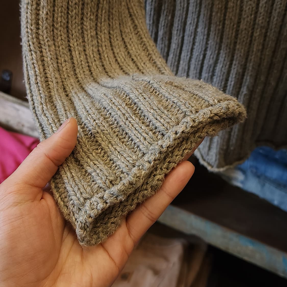 90s 폴로 스포츠 코튼 니트 골지 스웨터 105 빅사이즈 상품이미지9