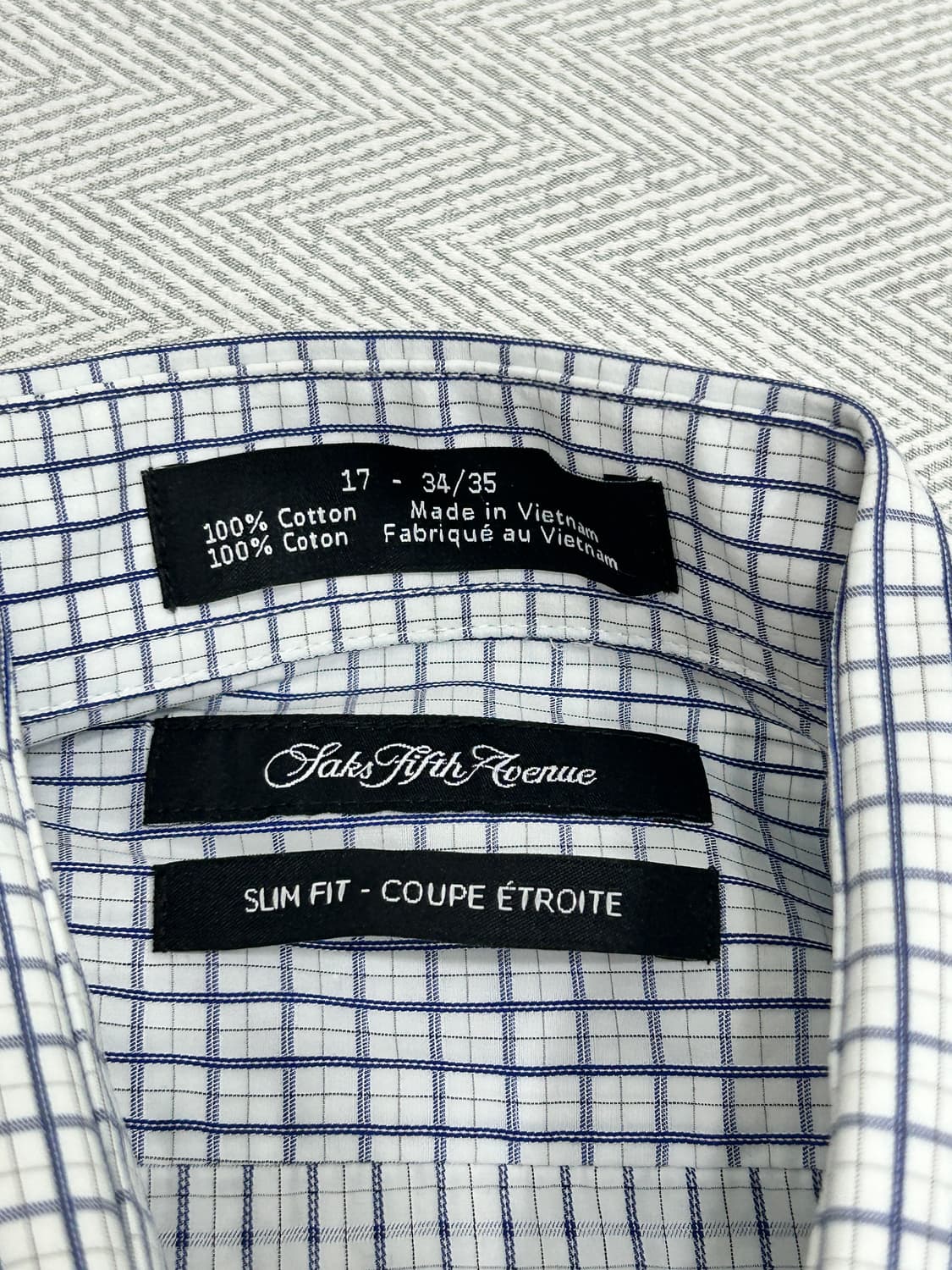 삭스피프스애비뉴 Saks Fifth Avenue 체크 셔츠 105사이즈 상품이미지5
