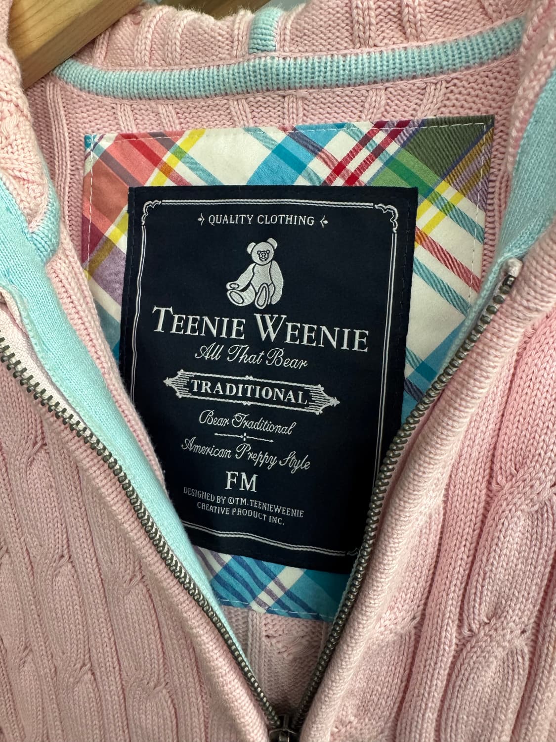 티니위니 빈티지 케이블니트 후드집업 상품이미지3