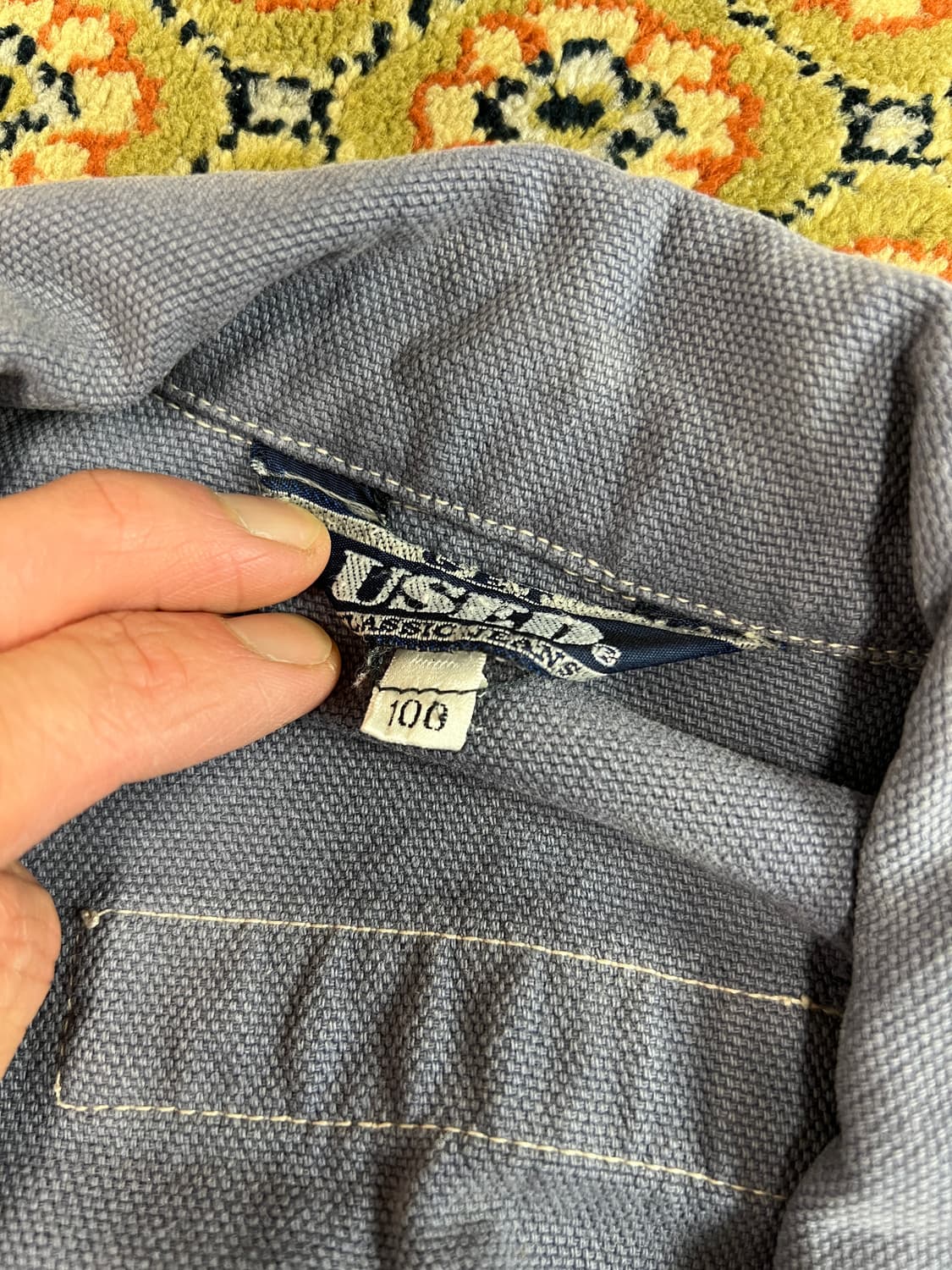 [100] GET USED 빈티지 블루 프렌치워크 데님자켓 상품이미지3