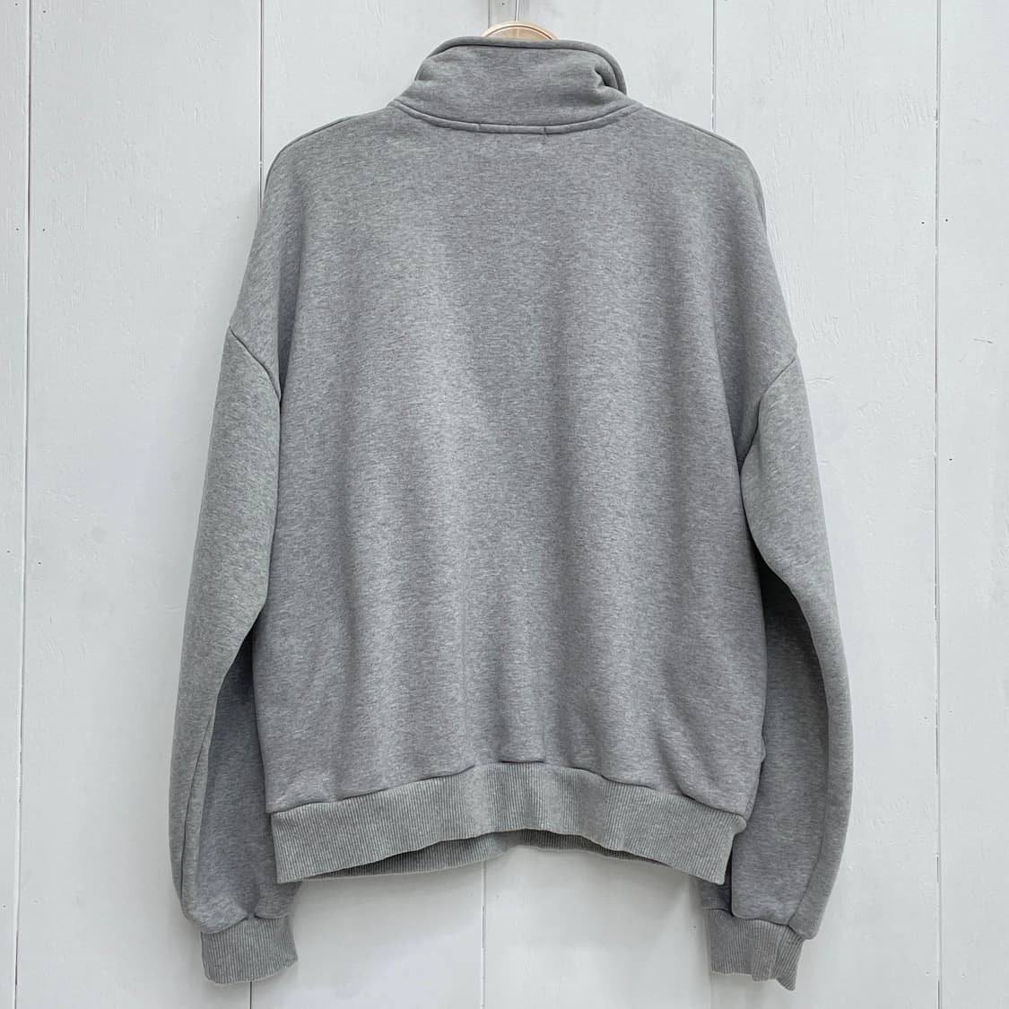 PARIS 자수 반집업 맨투맨 오버핏 상품이미지6