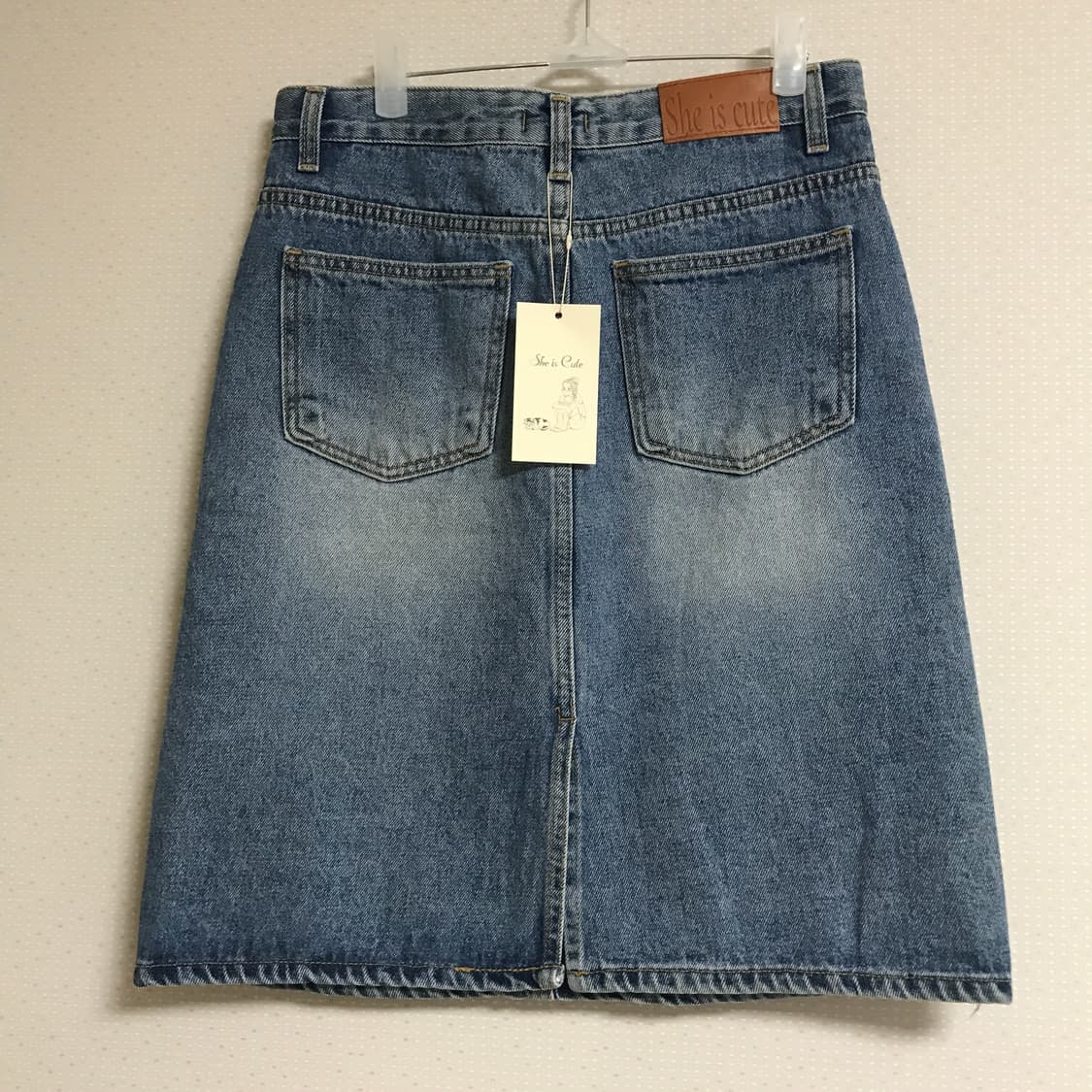 쉬이즈큐트 키티 데님 스커트 새상품 상품이미지3