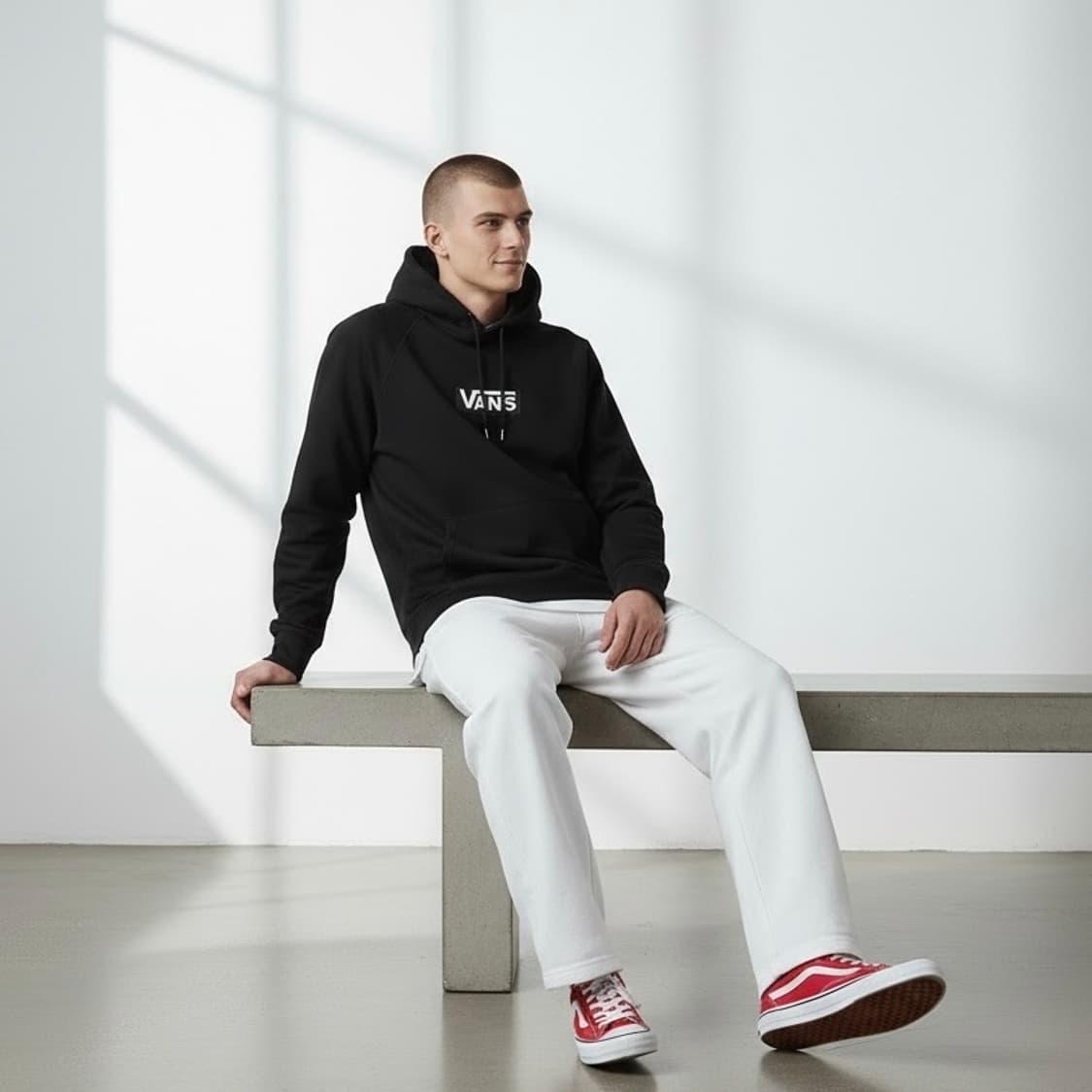 [M] Vans 반스 기모 블랙 후드티 상품이미지3