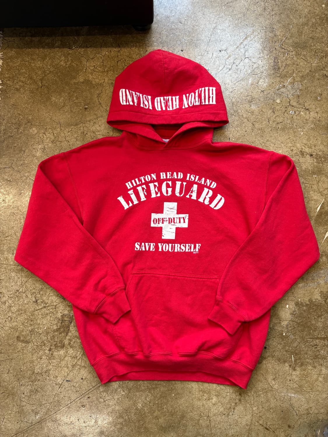 Gildan 크랙 프린팅 빈티지 스웻 후디 상품이미지1