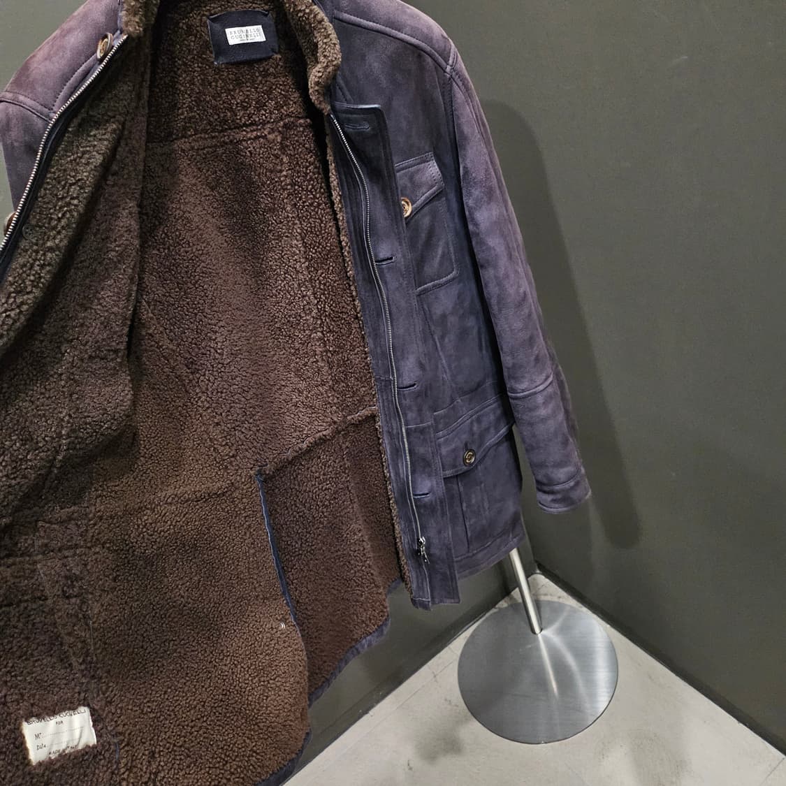 브루넬로 쿠치넬리 스웨이드 풀 시어링 무스탕 자켓 상품이미지7