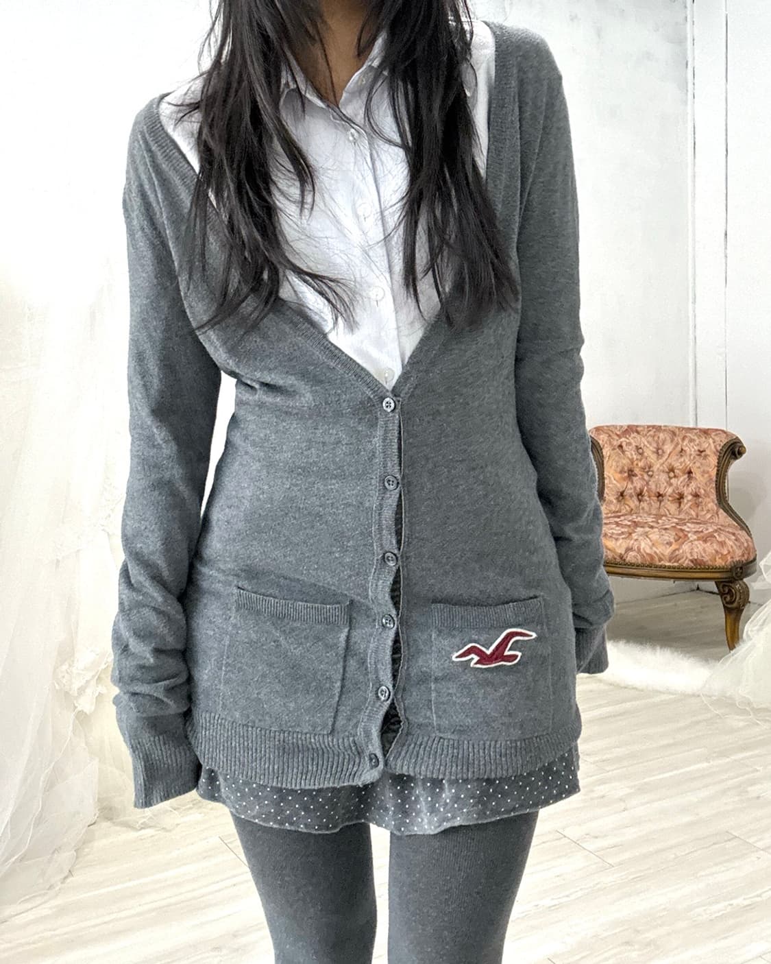 Hollister Gray Cardigan 상품이미지2