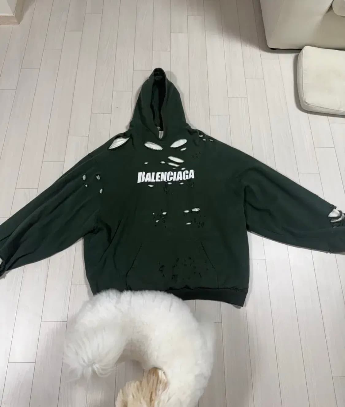 발렌시아가 디스트로이드 데미지 후드 상품이미지1