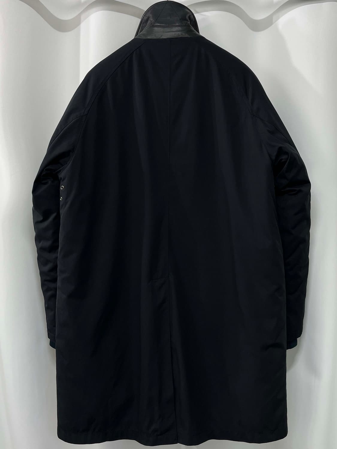 폴로 랄프로렌 카우레더 블랙 발마칸 구스 다운 코트 자켓 상품이미지2