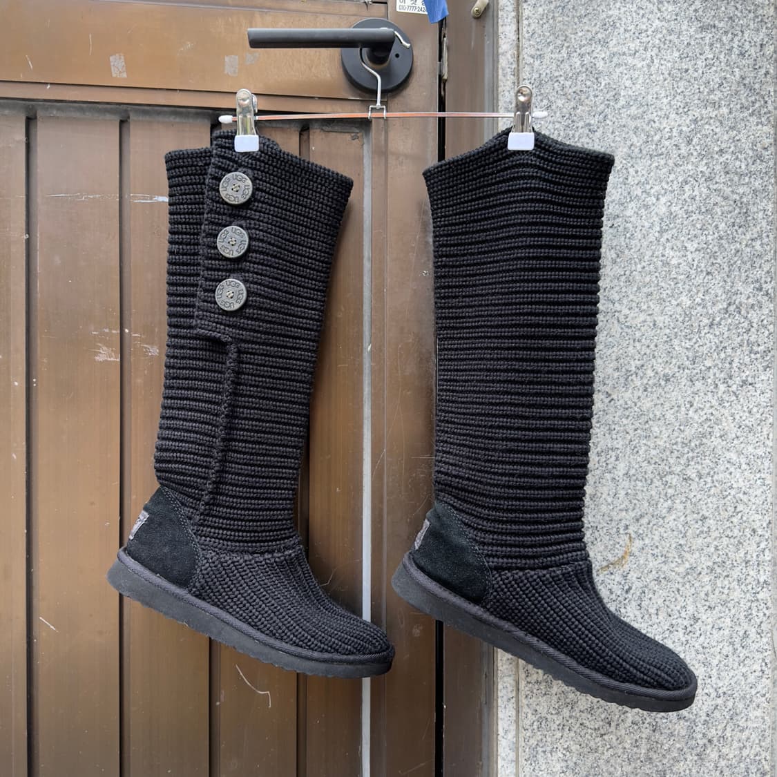 2000s Y2K 니트 카디 어그 부츠 상품이미지2