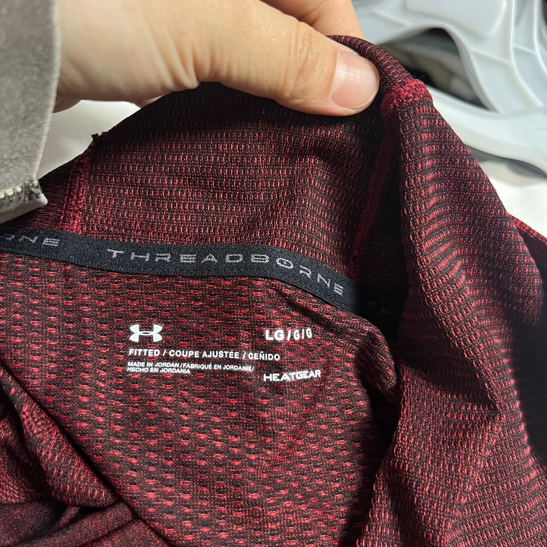 언더아머 레드 후드 기능성 긴팔 L 상품이미지2