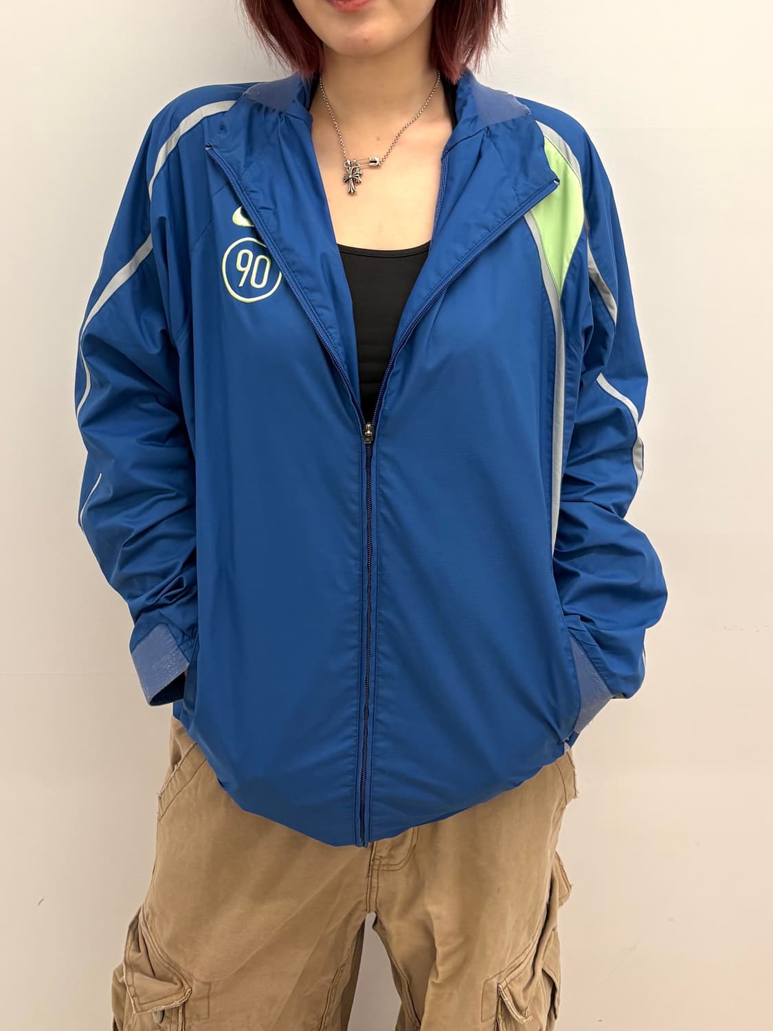90‘s NIKE 블루 집업 바람막이 상품이미지1