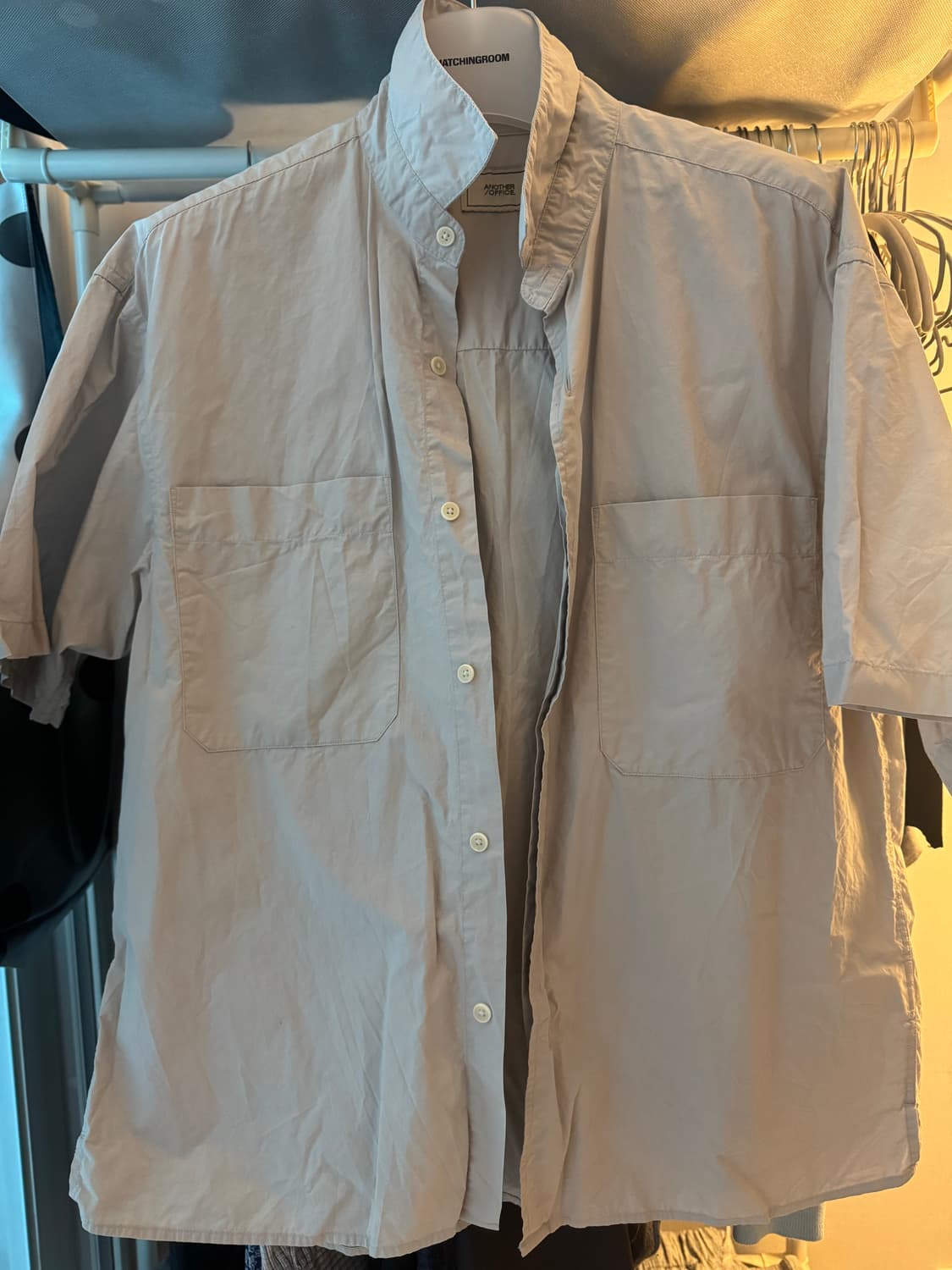 어나더 오피스 반팔 셔츠 도브그레이 상품이미지1