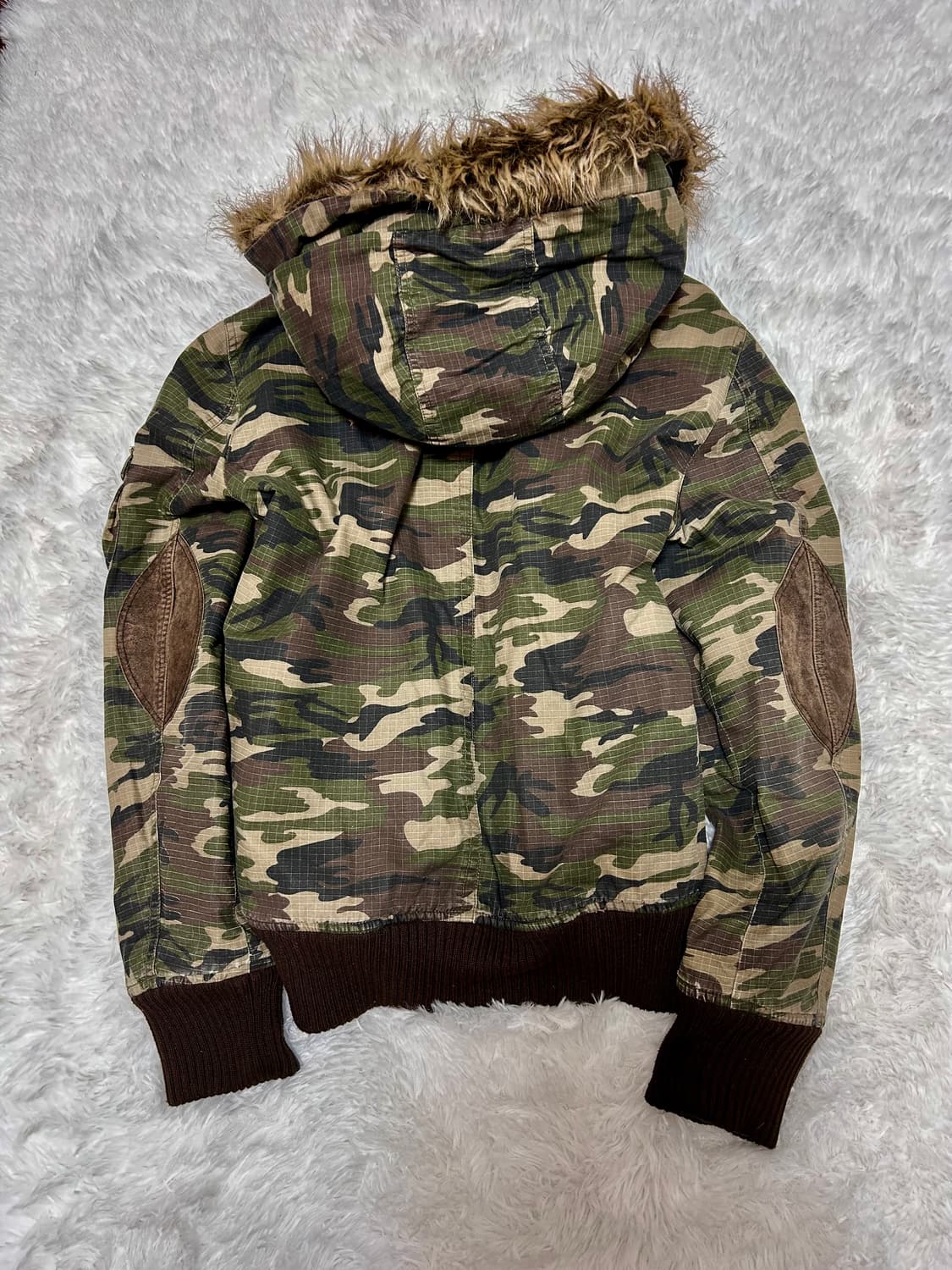 camo y2k wolf-jaw parka 상품이미지6