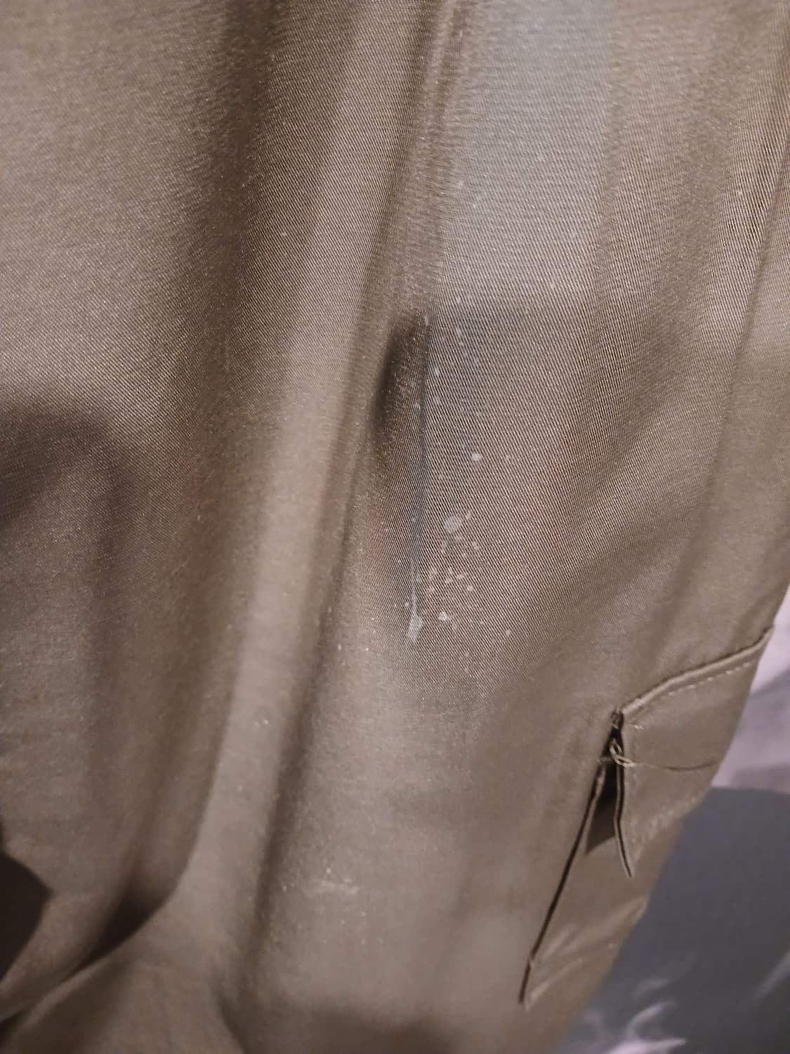 카키 카고 밑단 스트링 와이드 팬츠 상품이미지3