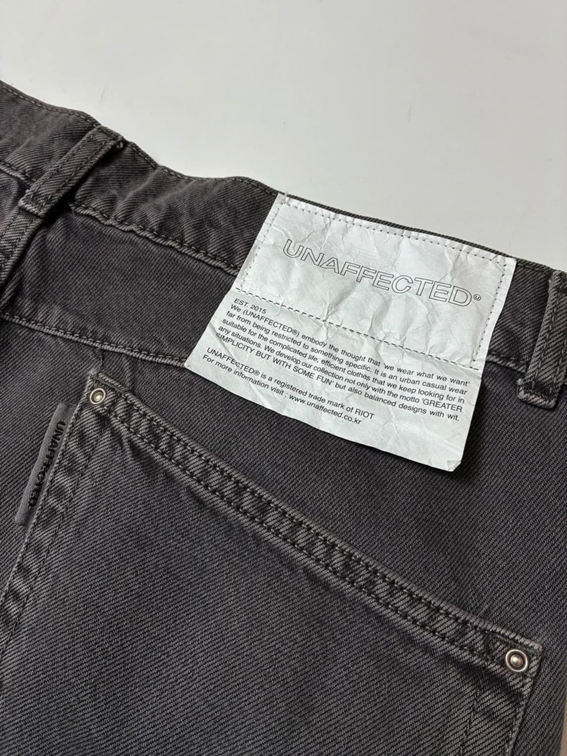 언어펙티드UNAFFECTED 23FW스트레이트더블니데님 팬츠 PN9171 상품이미지6