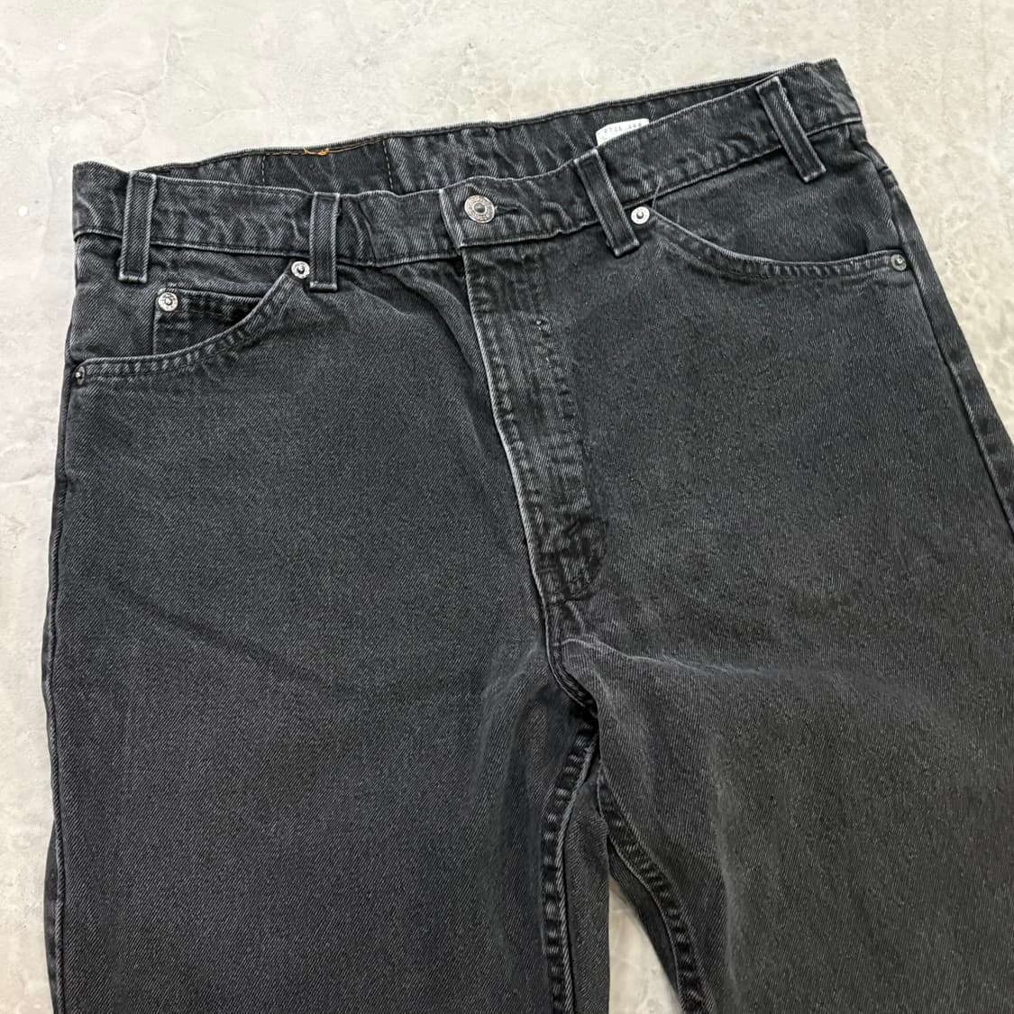 [36/34] 90s USA🇺🇸 리바이스 505 오렌지 탭 블랙 흑청 상품이미지3