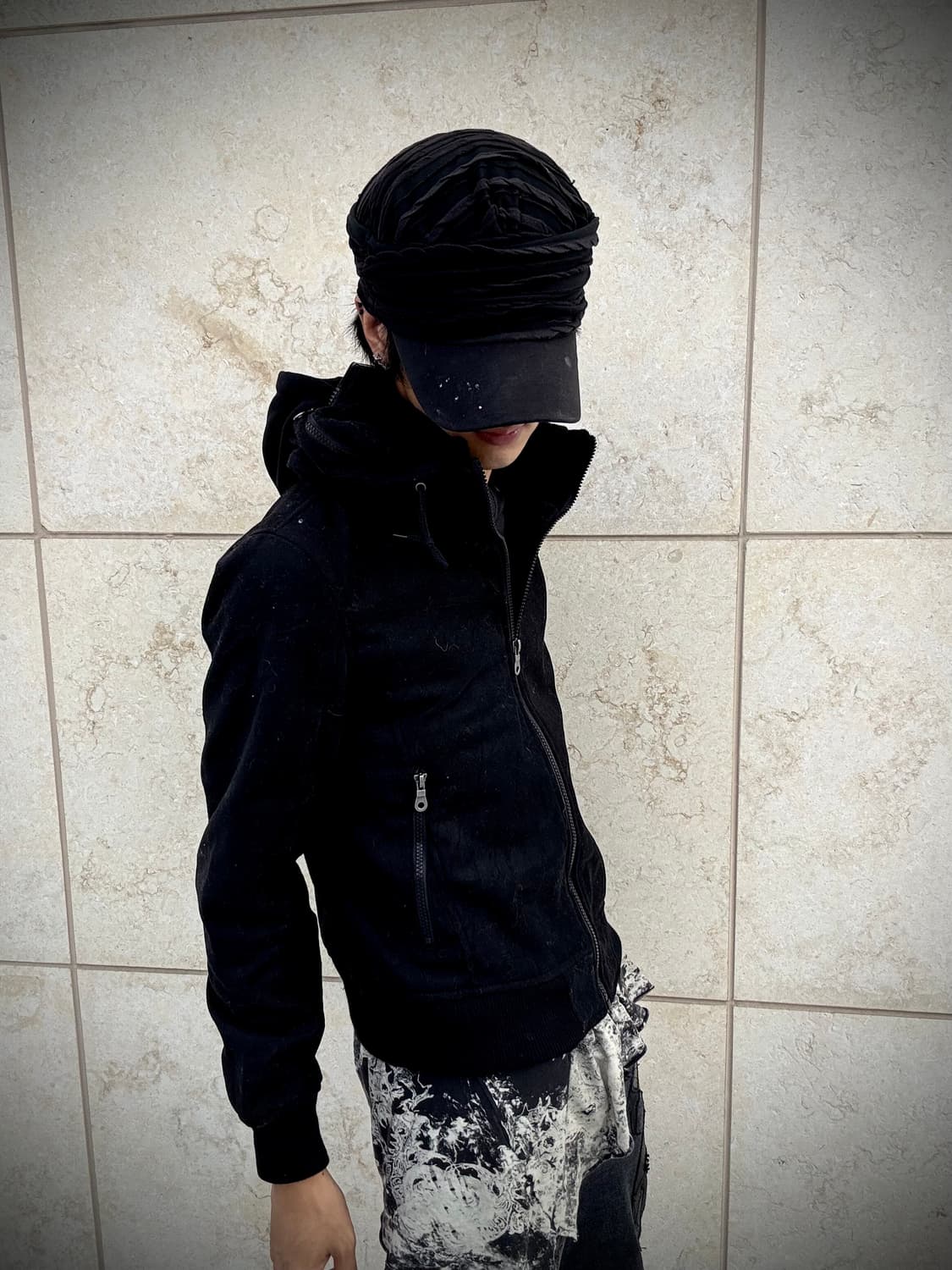 “SPINASH” BONO-Hoodie Black Chic Zip Up 상품이미지4